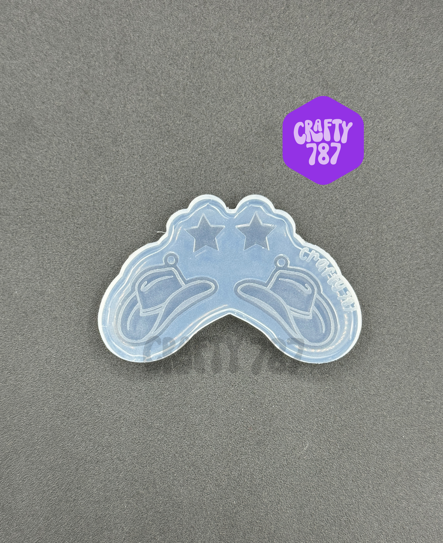 Cowboy Hat Dangle Earring Silicone Mold (d13)