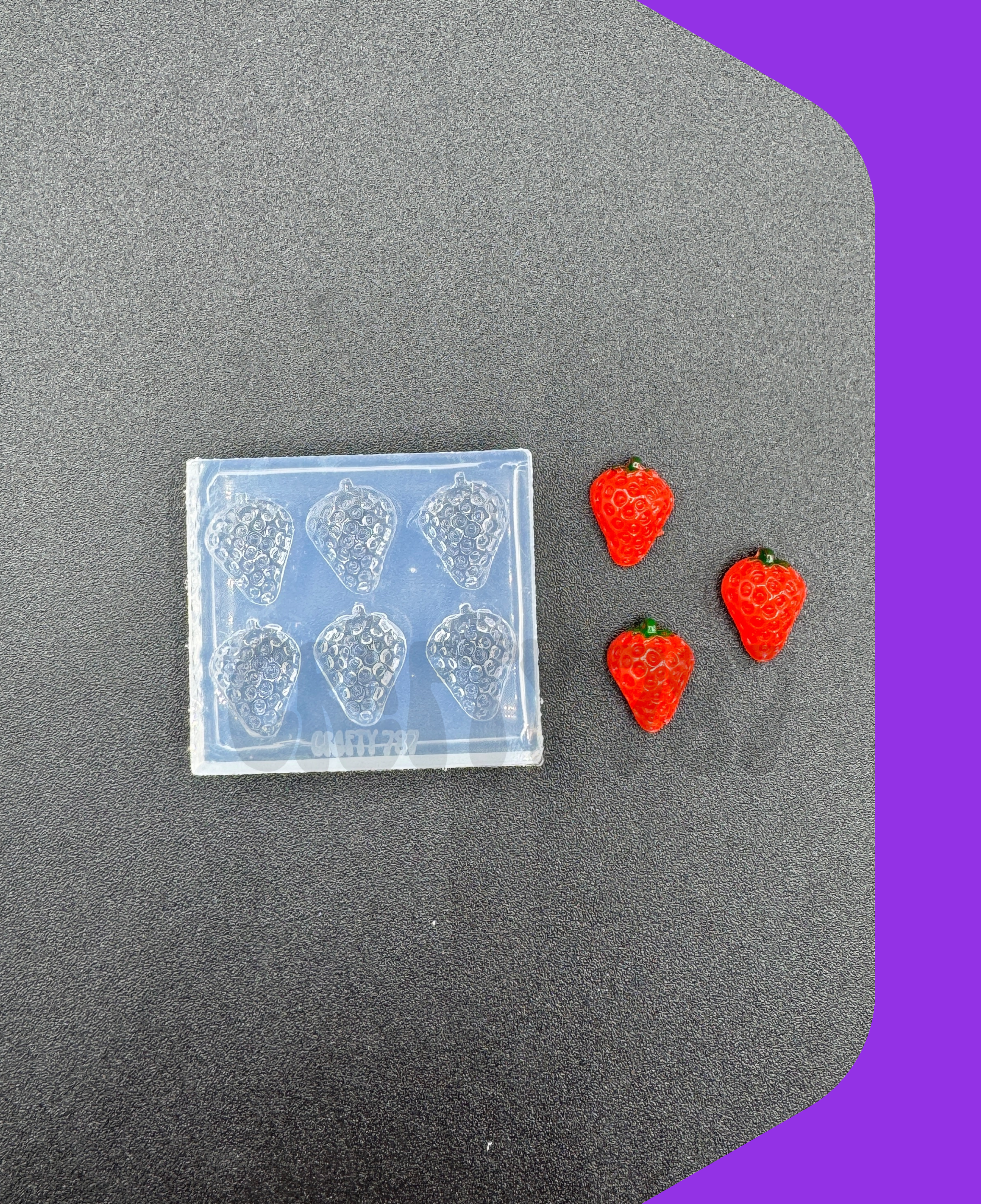 Strawberry Flat Back Silicone Mold(A3)