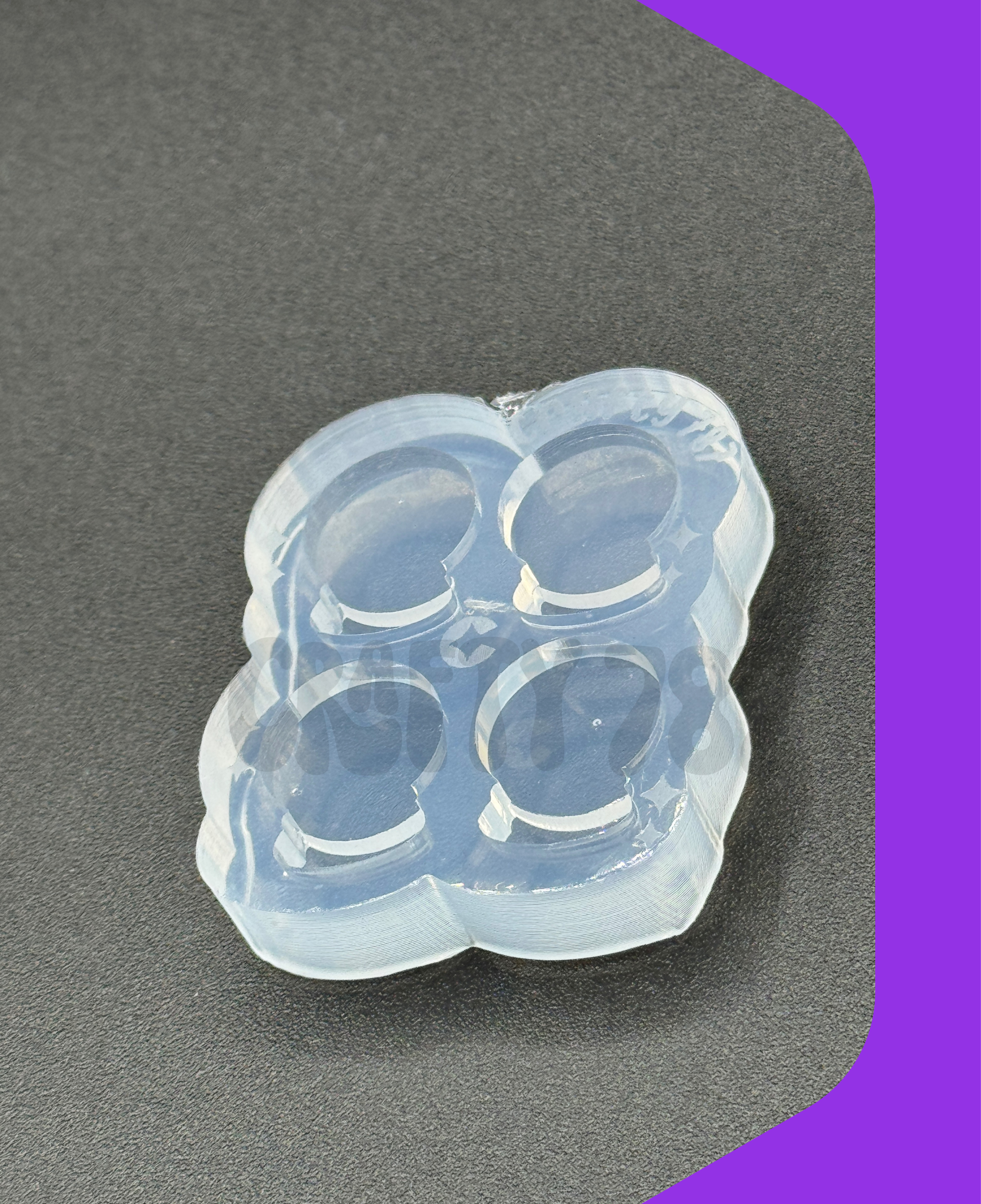 Snow Globe Studs Earring Silicone Mold (Layered)