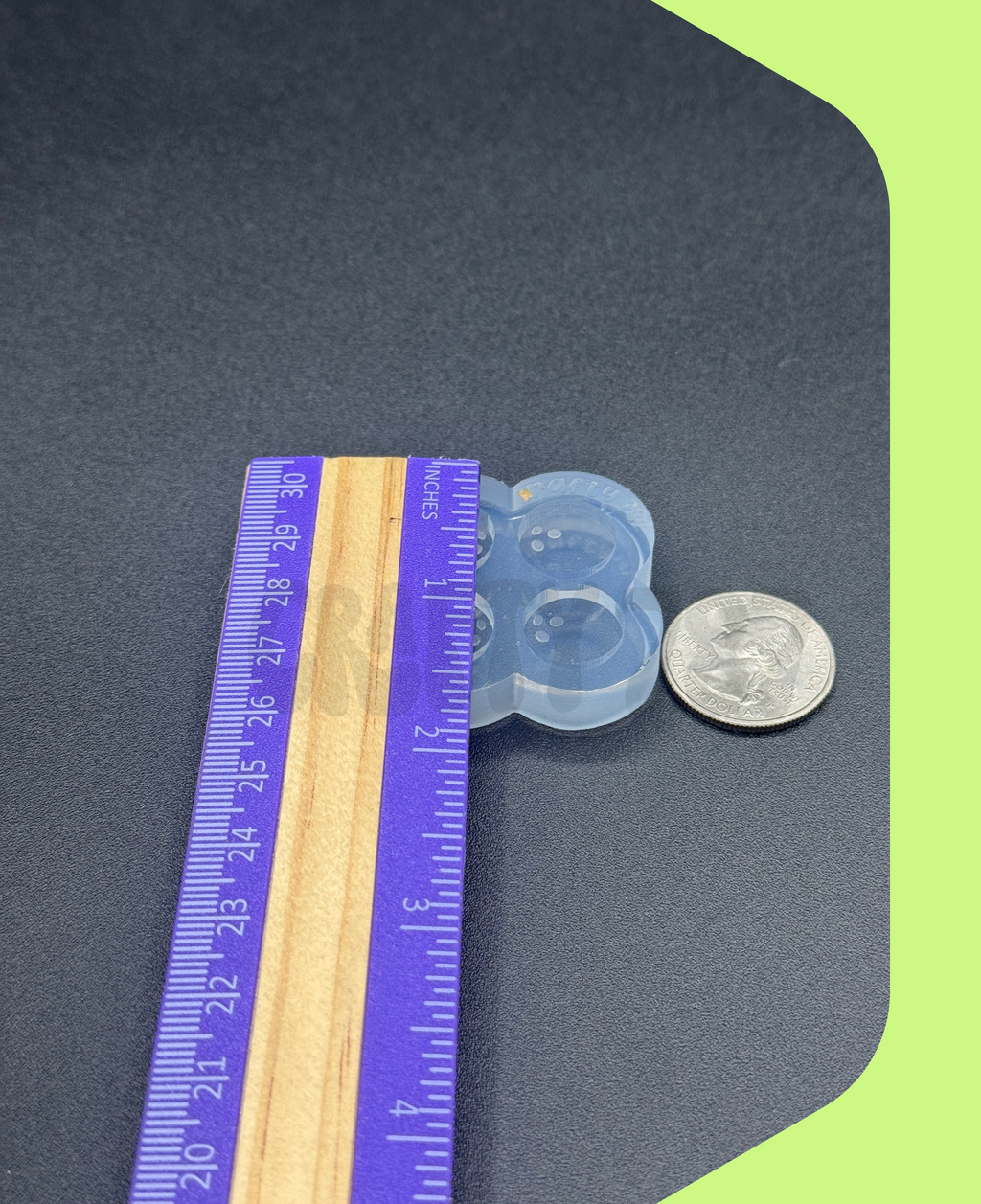 Bowling Ball Bits Stud Earring Silicone Mold (D15)