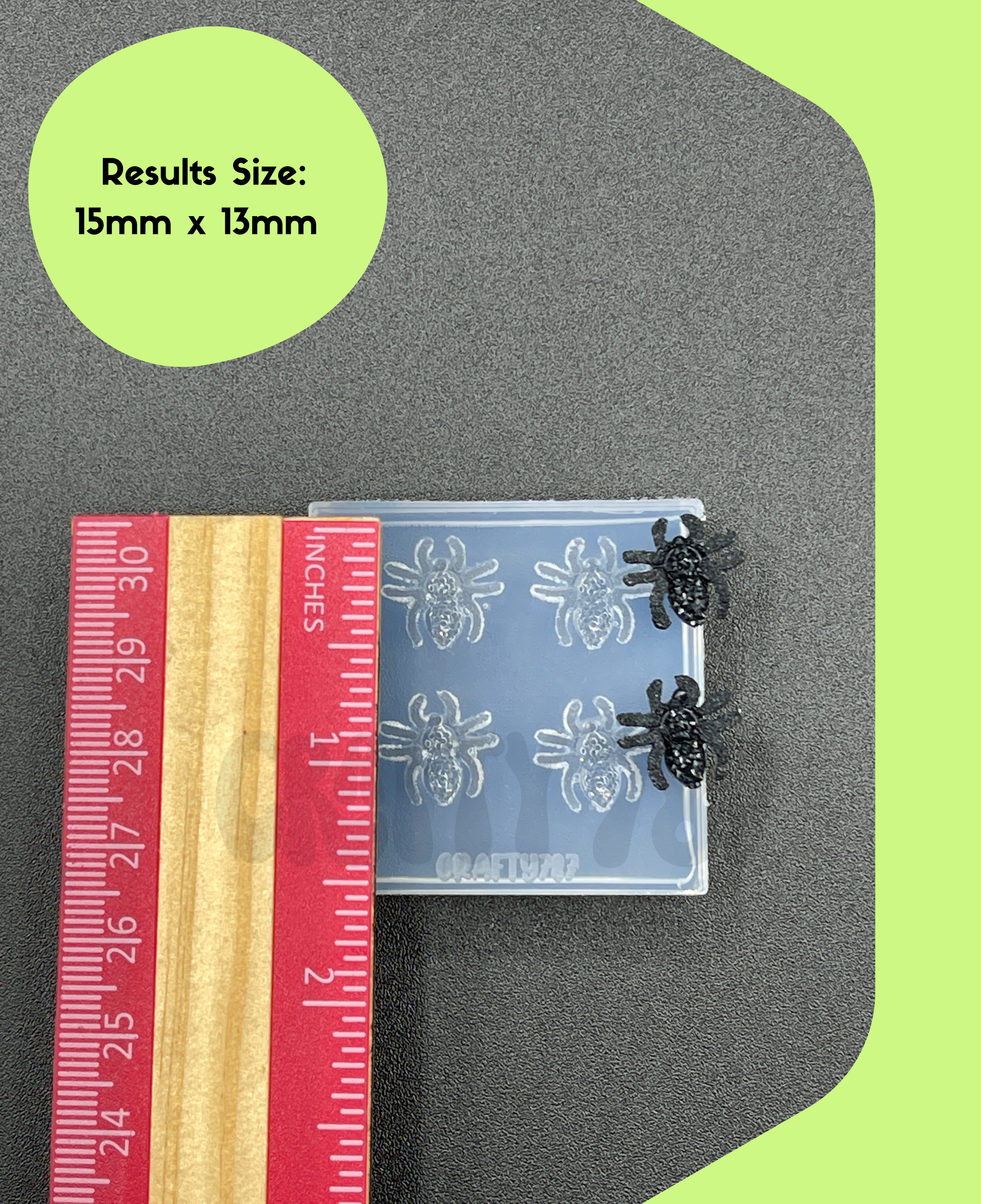 Druzy Spider Studs Earring Mini Silicone Mold