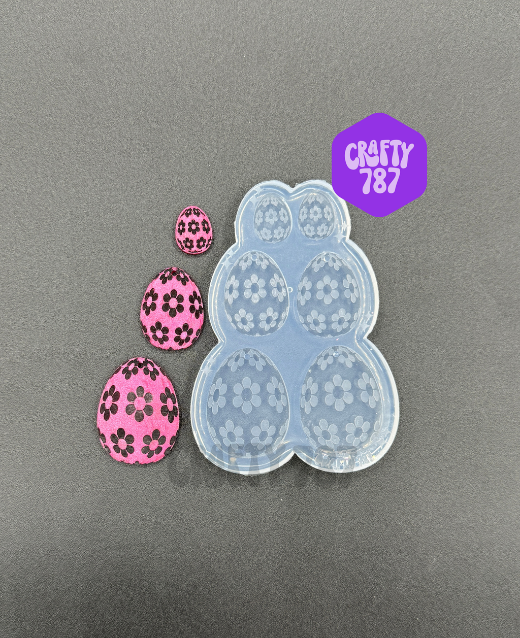 Egg Flower Dangle Earring Silicone Mold 2 version (D15)