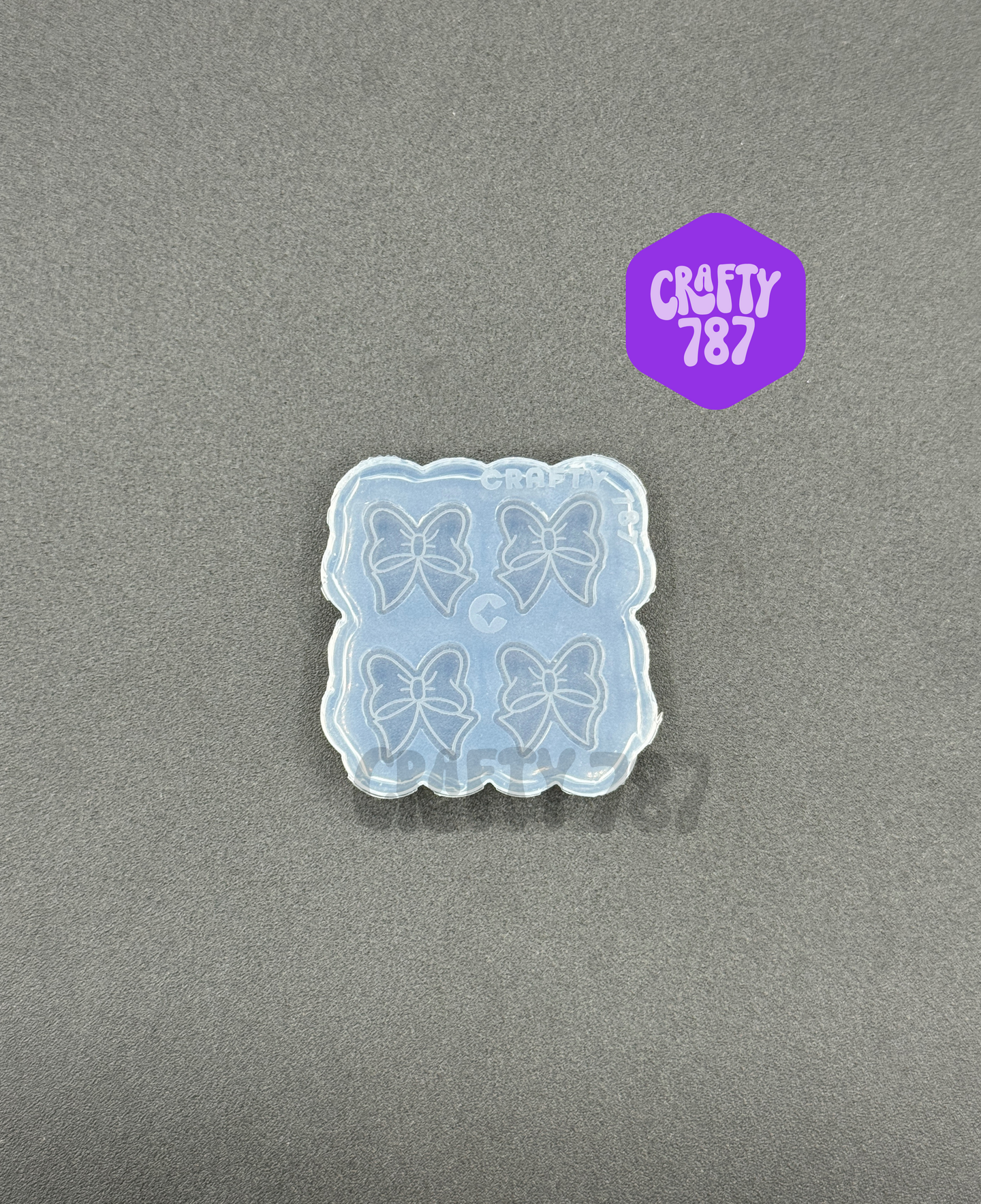 Ribbon Stud Earring Silicone Mold Style 1 (d15)