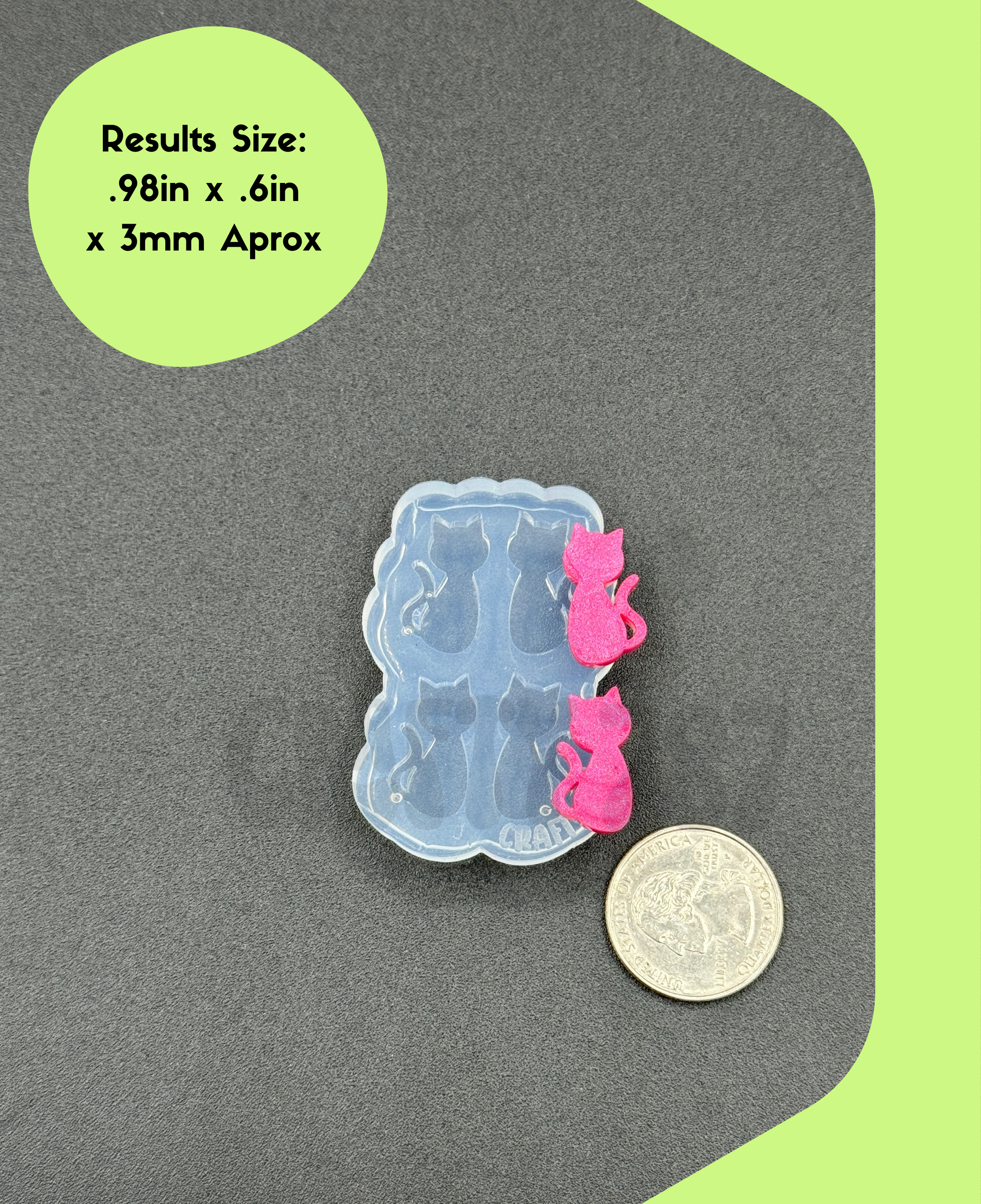 Cat Stud Earring Silicone Mold (A15)
