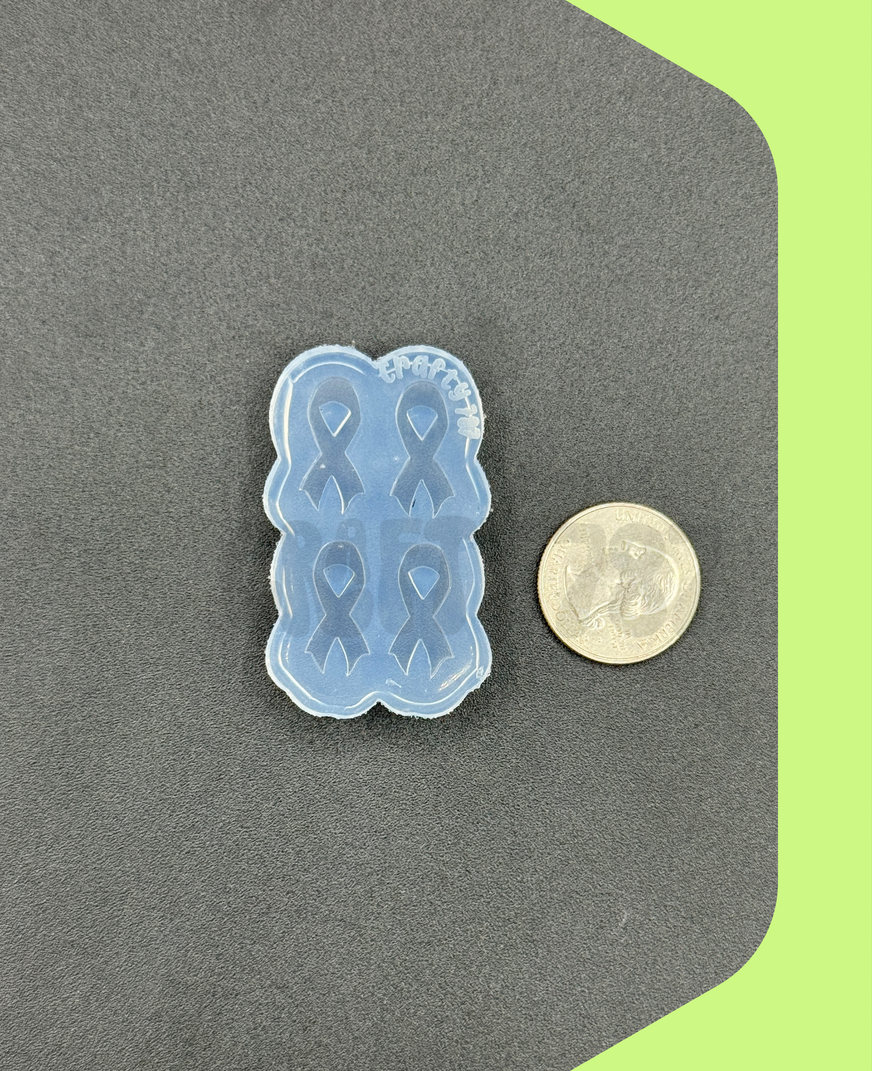 Awareness Ribbon Studs Earring Silicone Mold (D15)