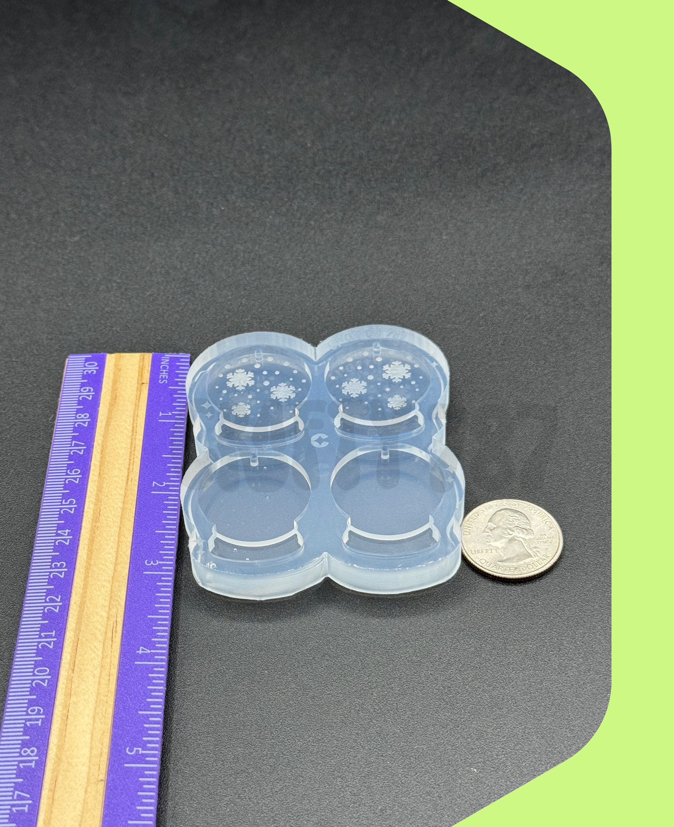Snow Globe Dangle Earring Silicone Mold(layered)
