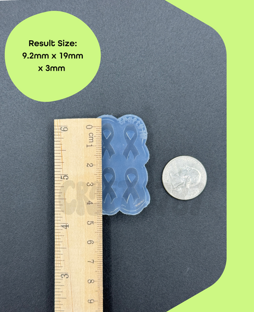 Awareness Ribbon Studs Earring Silicone Mold (D15)
