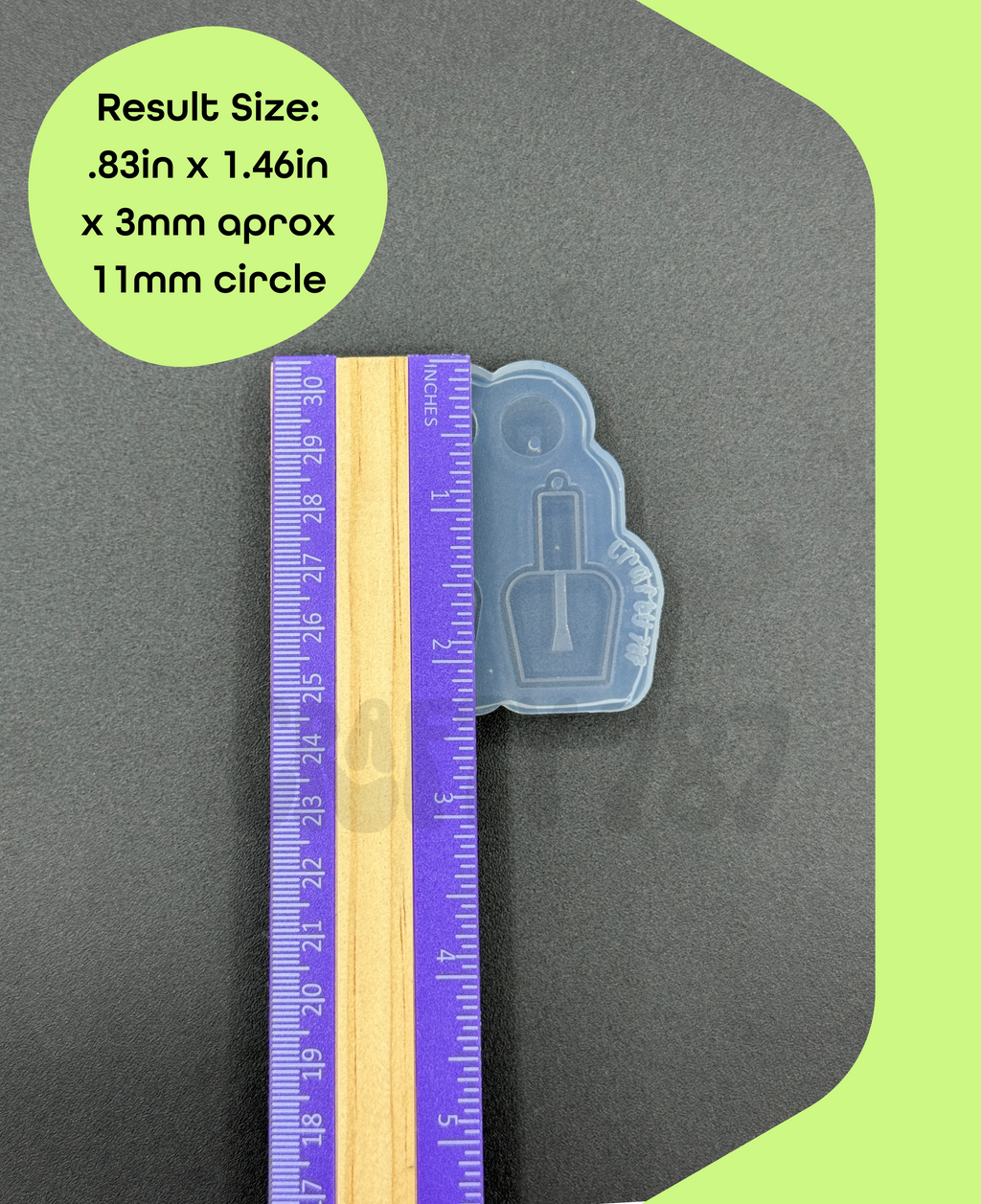 Nail Polish Dangle Earring Silicone Mold (d13)