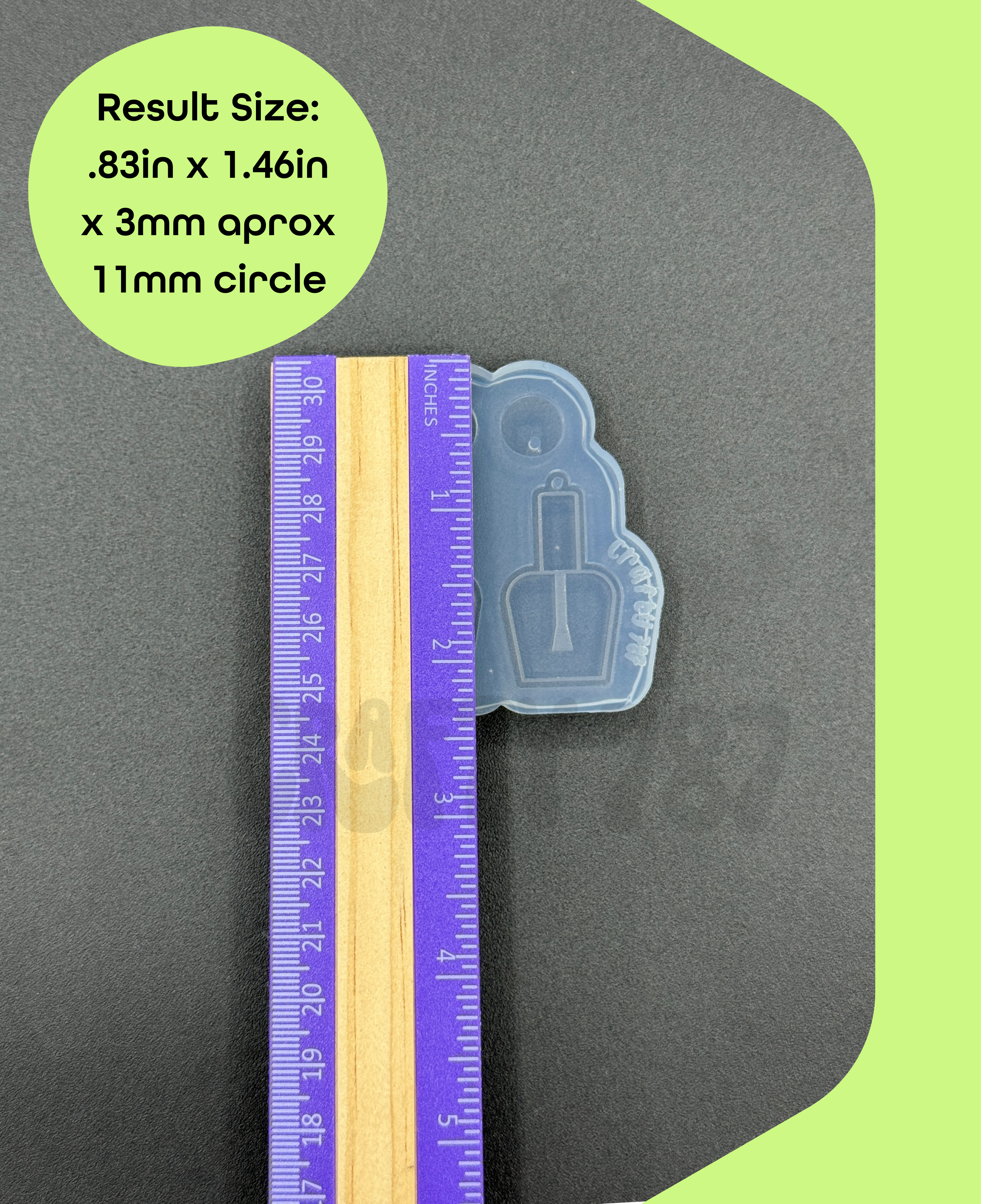 Nail Polish Dangle Earring Silicone Mold (d13)