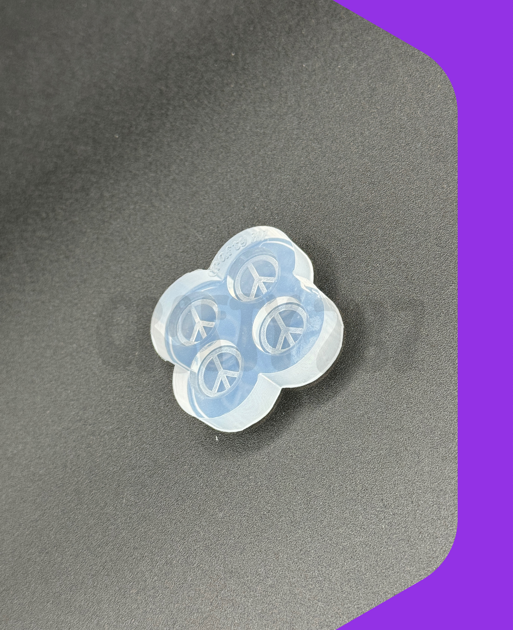 Peace Symbol Stud Earring Silicone Mold (d15)