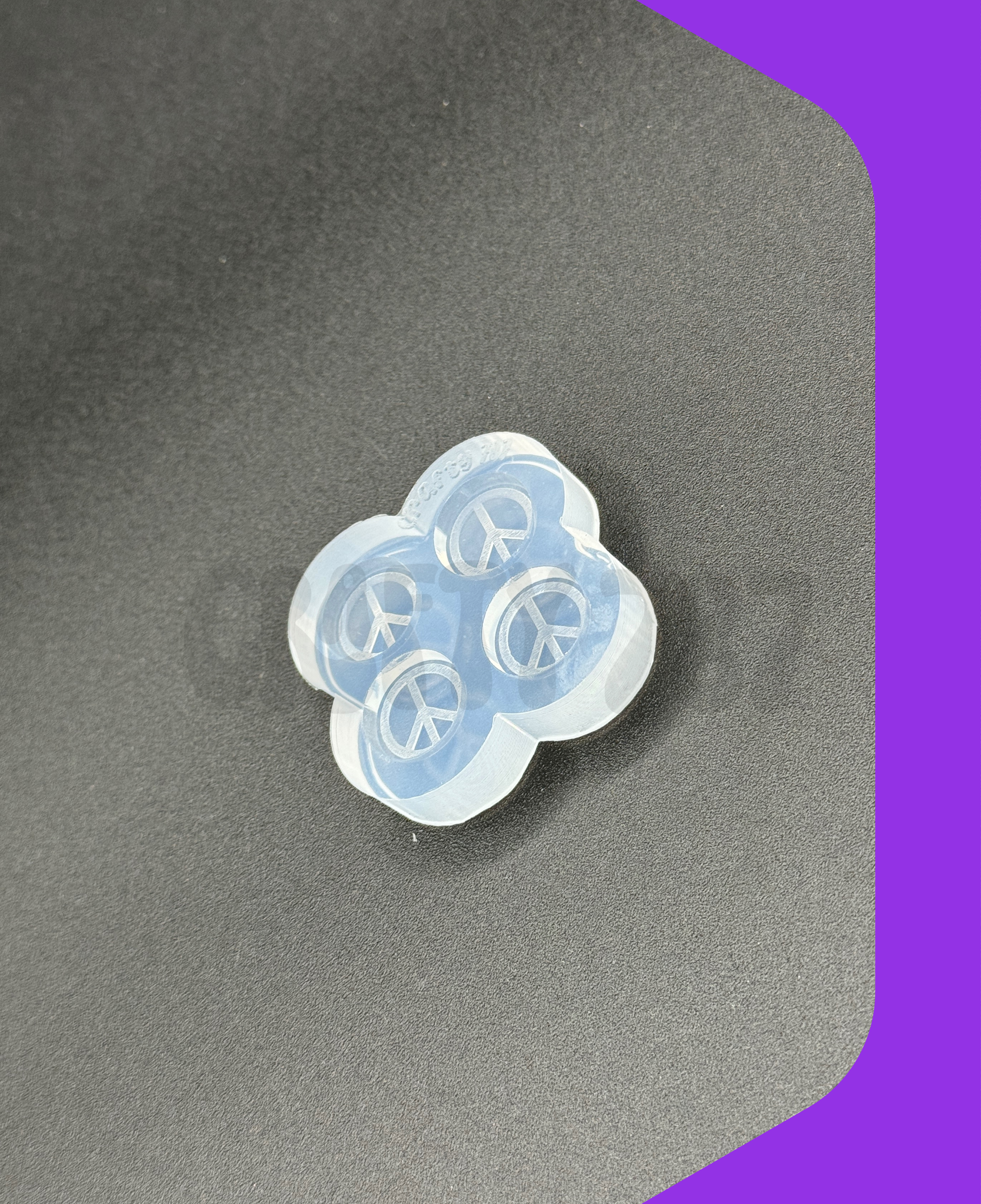 Peace Symbol Stud Earring Silicone Mold (d15)