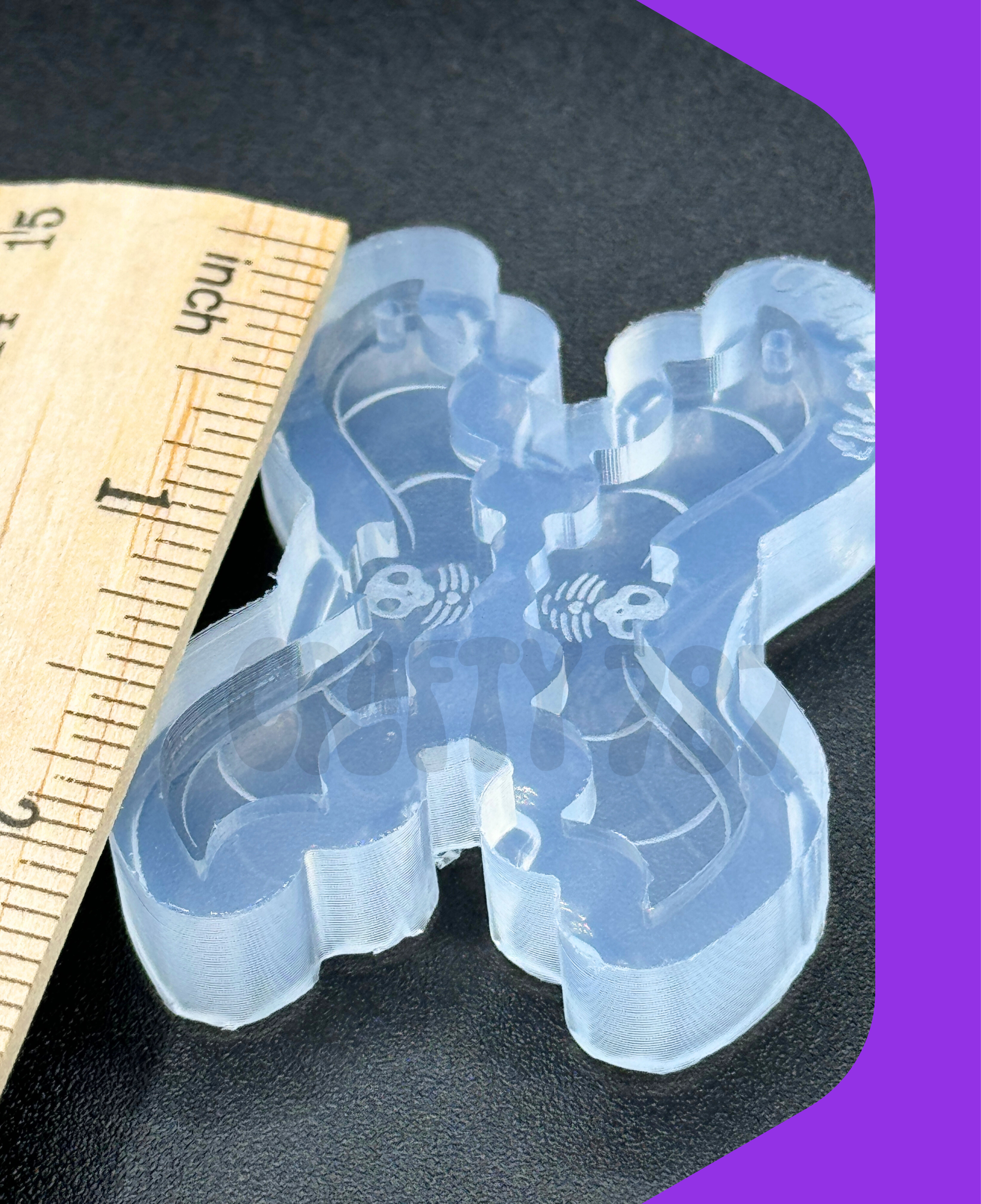 Cute Bat Skeleton Dangle Earring Silicone Mold