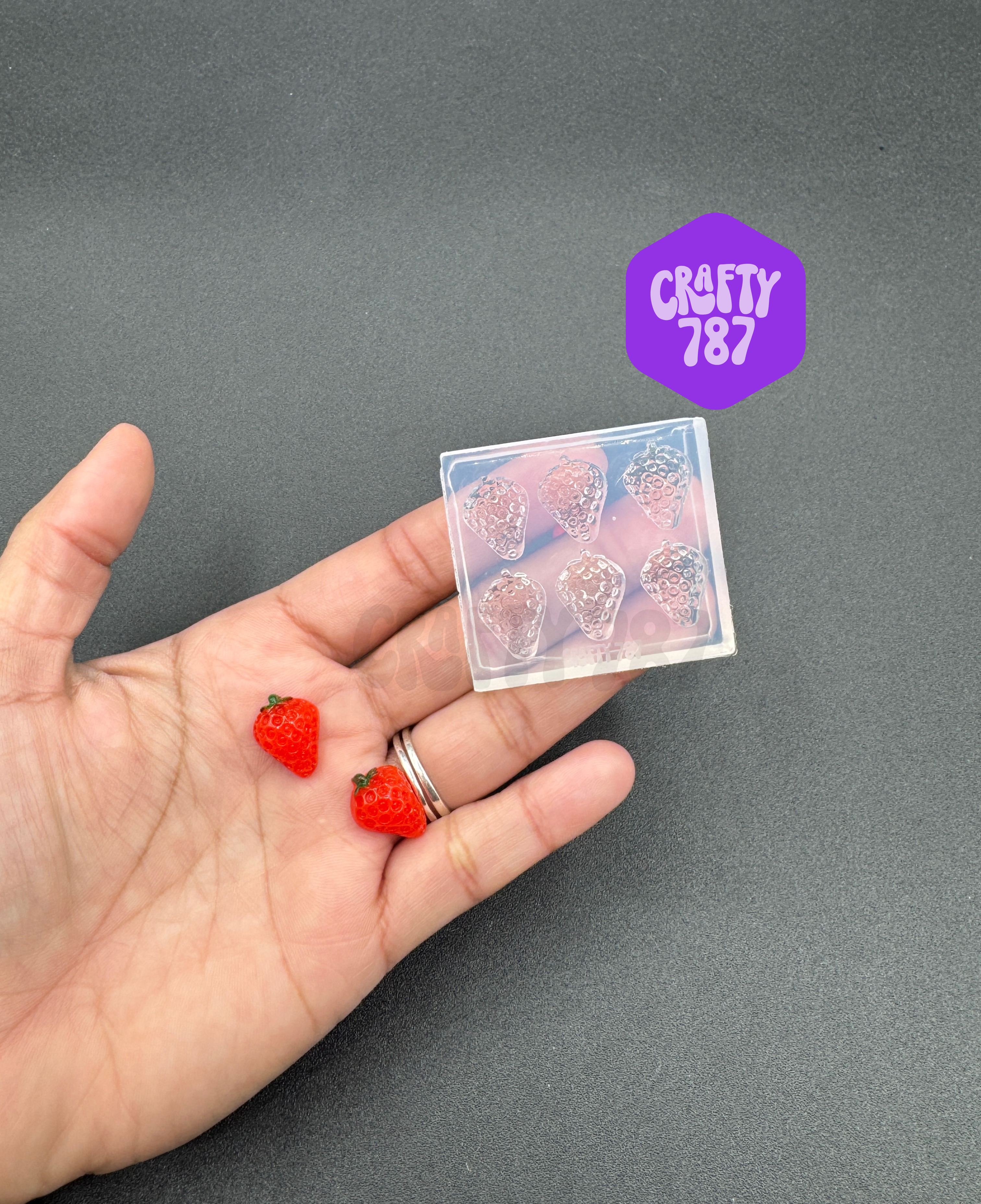 Strawberry Flat Back Silicone Mold(A3)