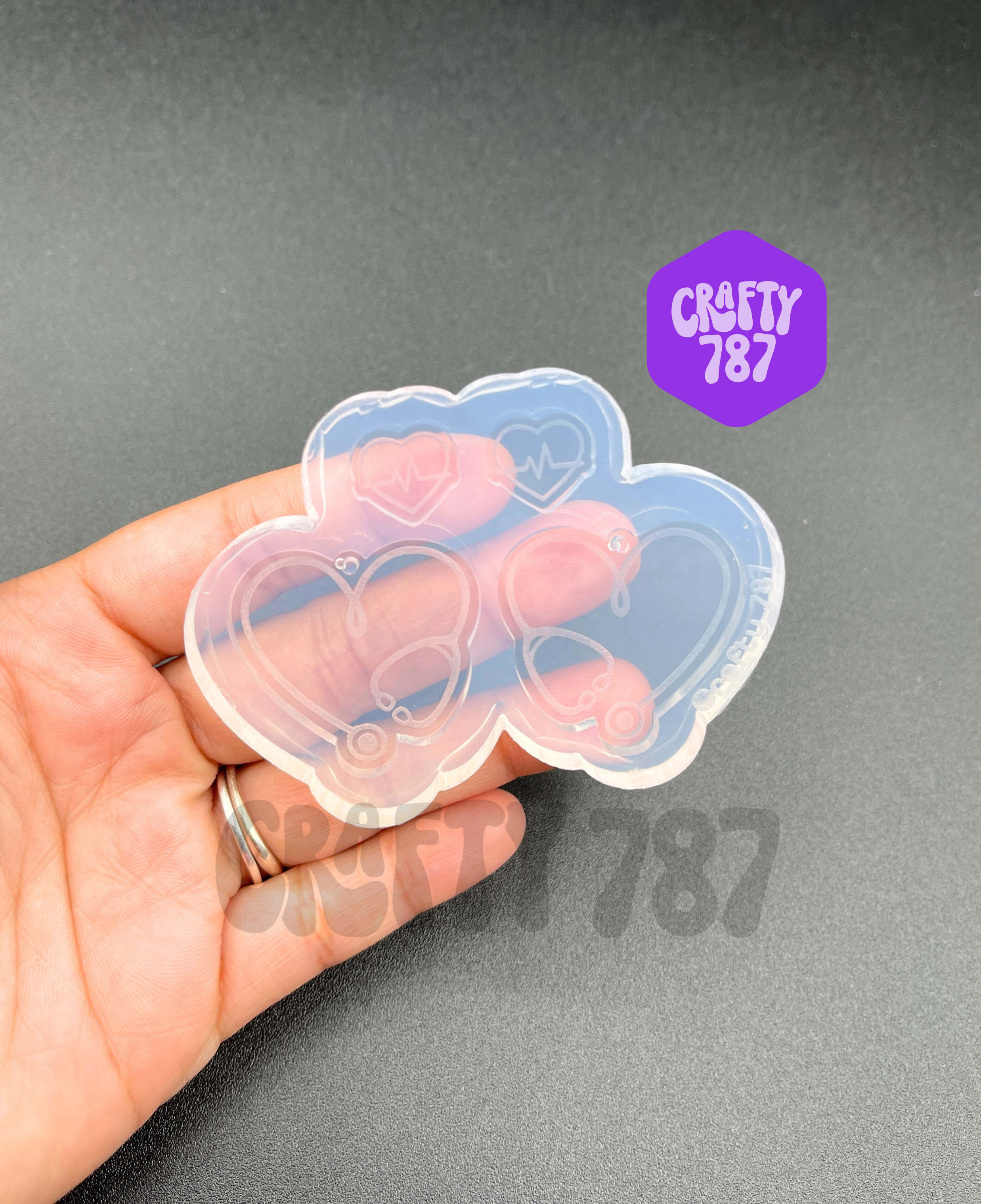 Heart Stethoscope Nurse Resin Silicone Mold (B15)
