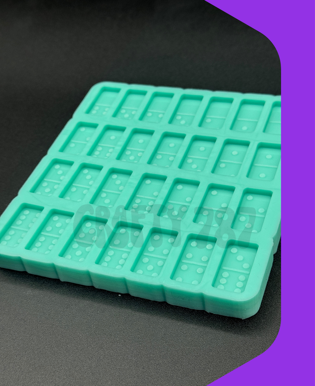Domino Full Set Small Size 1.2in x .6in Silicone Mold HIGH QUALITY