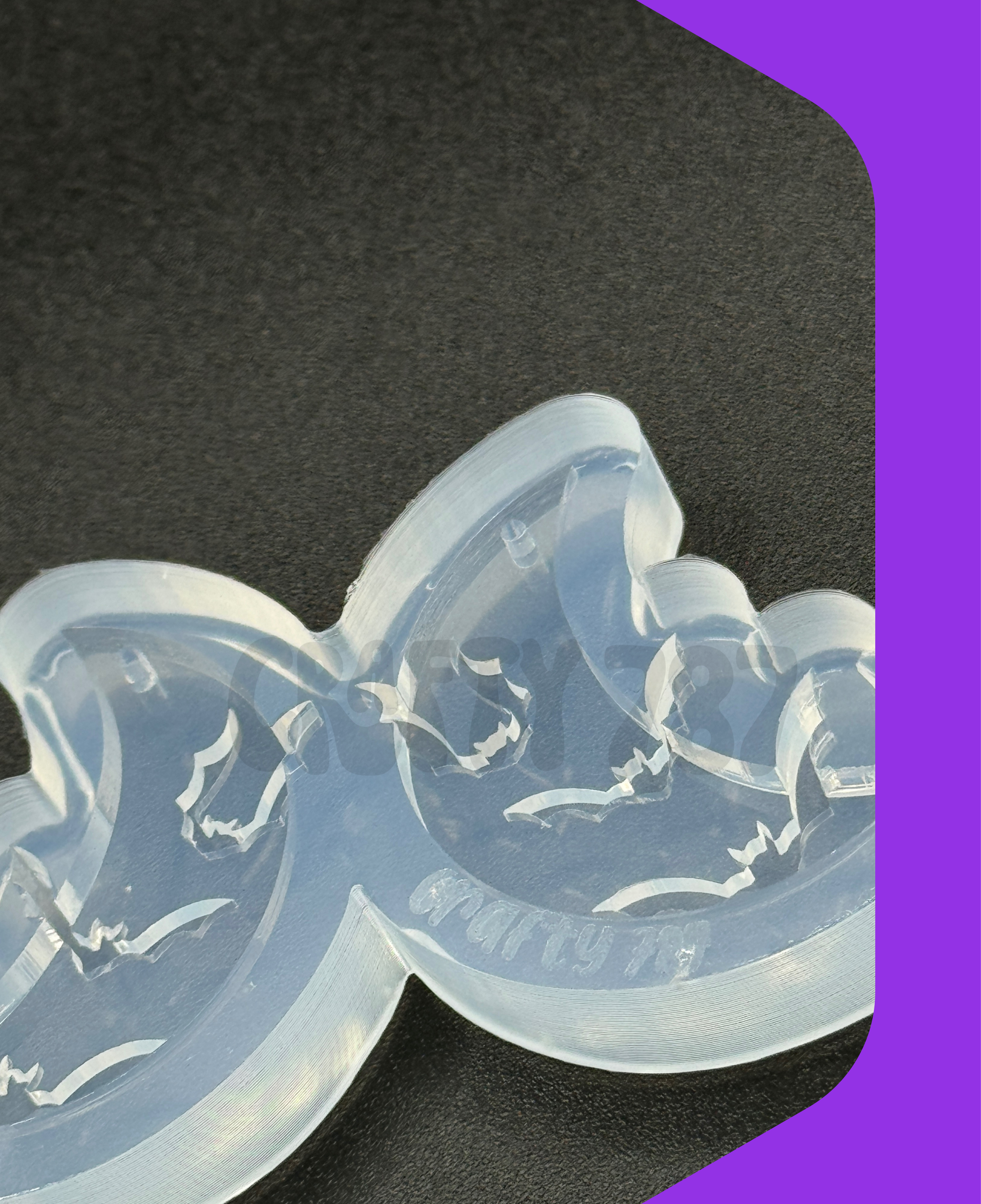 Half Moon & Bats Earring Silicone Mold(d15)