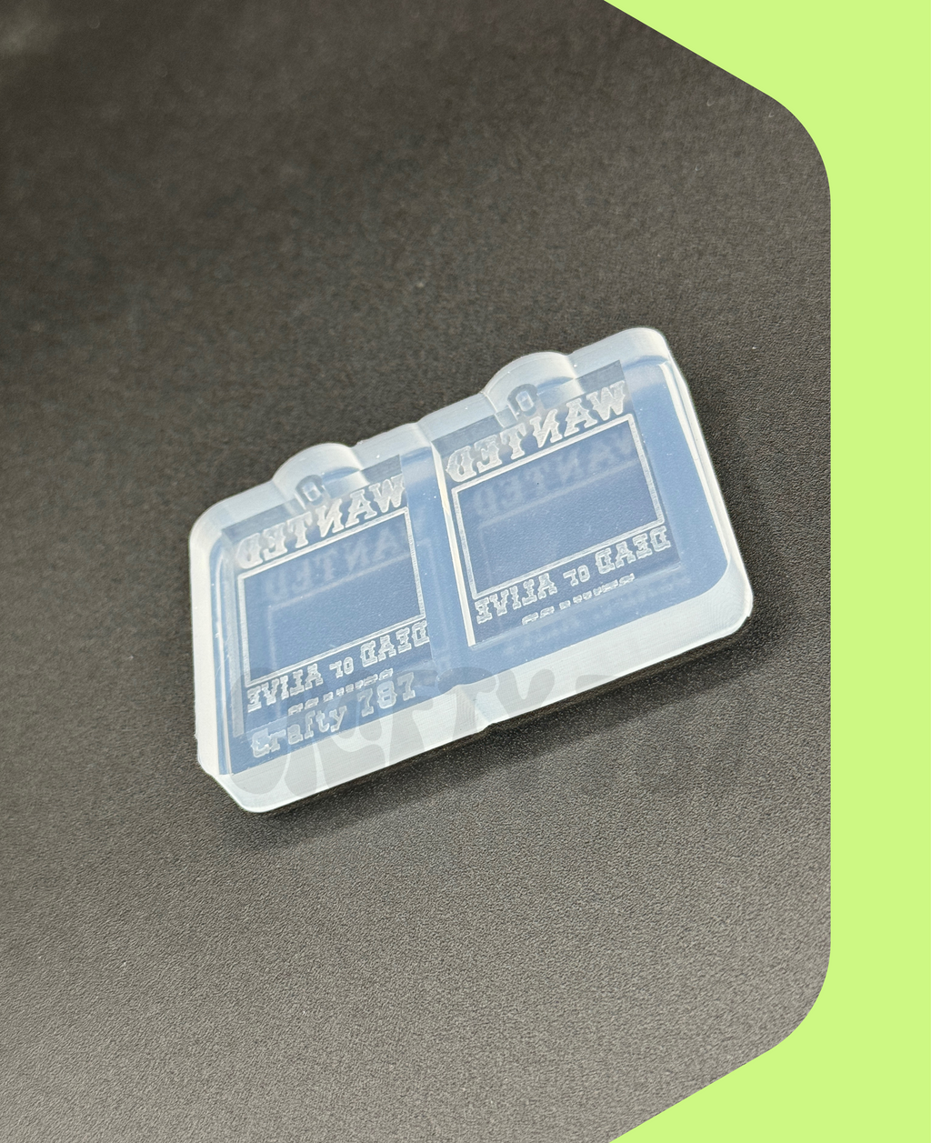 Wanted Poster Earring Silicone Mold (Space for Picture to be added) (d13)