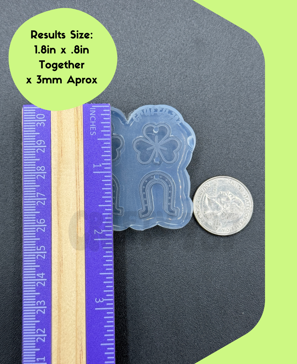 St Patricks Dangle Earring Silicone Mold (D15)