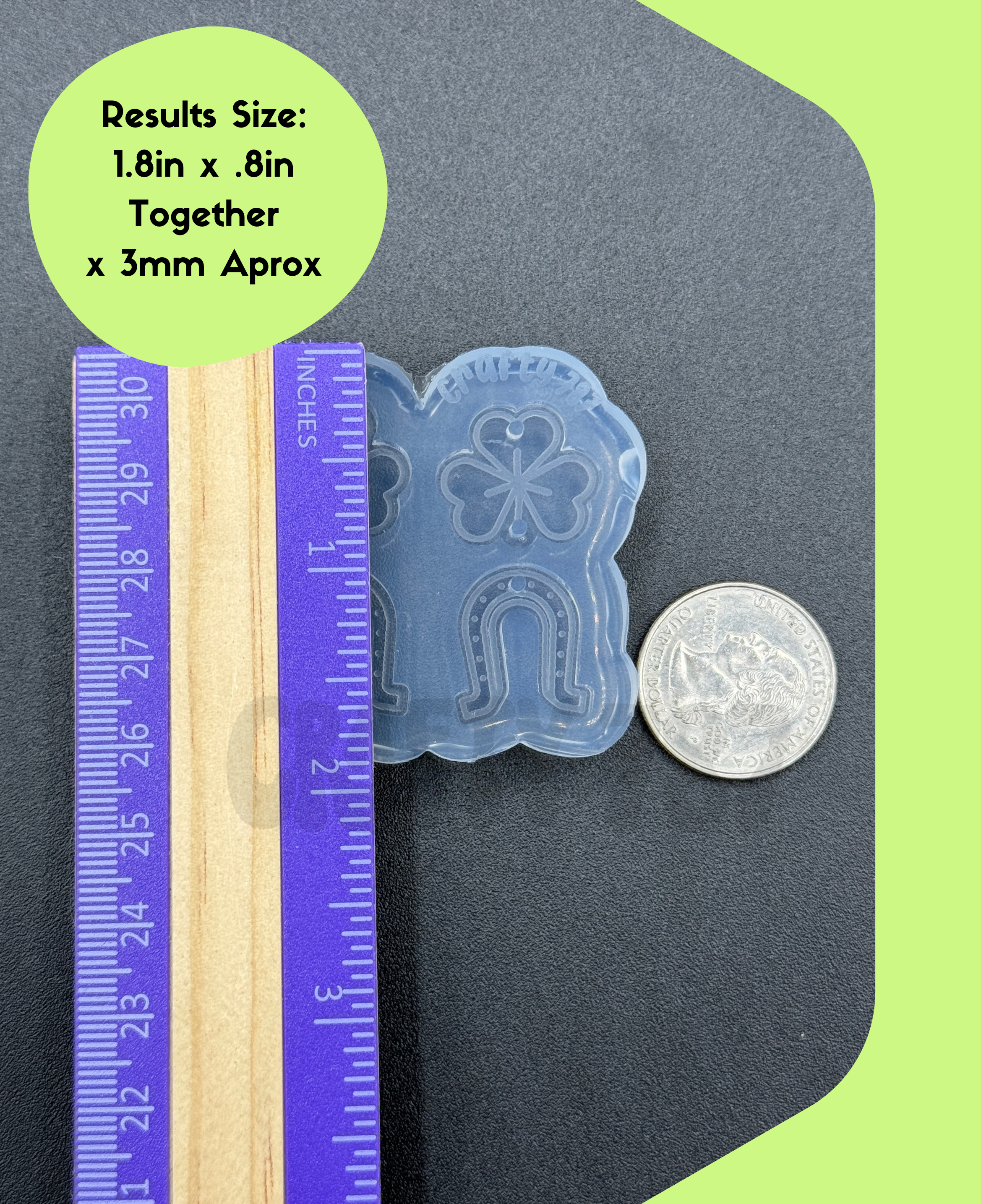 St Patricks Dangle Earring Silicone Mold (D15)