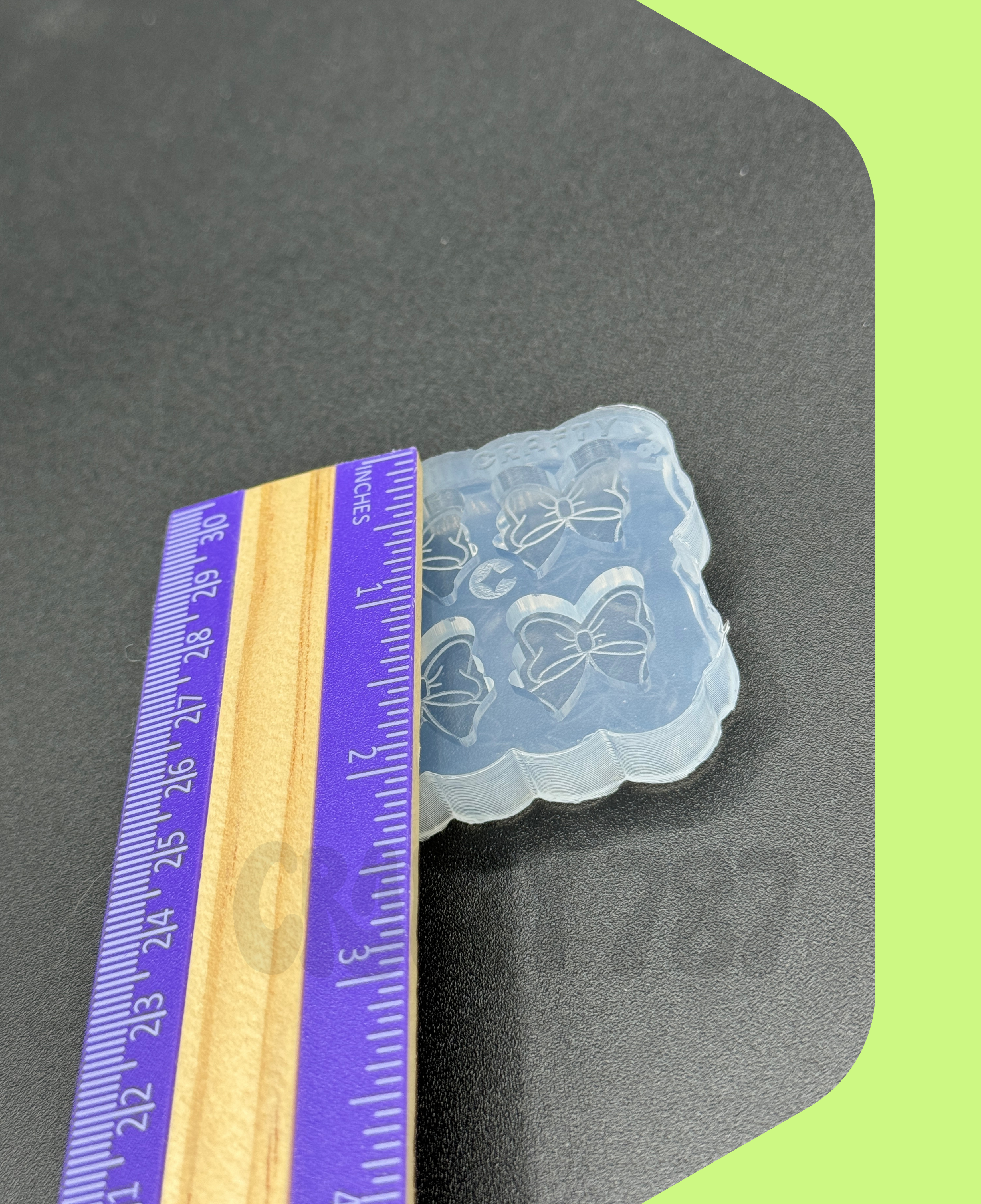 Ribbon Stud Earring Silicone Mold Style 1 (d15)