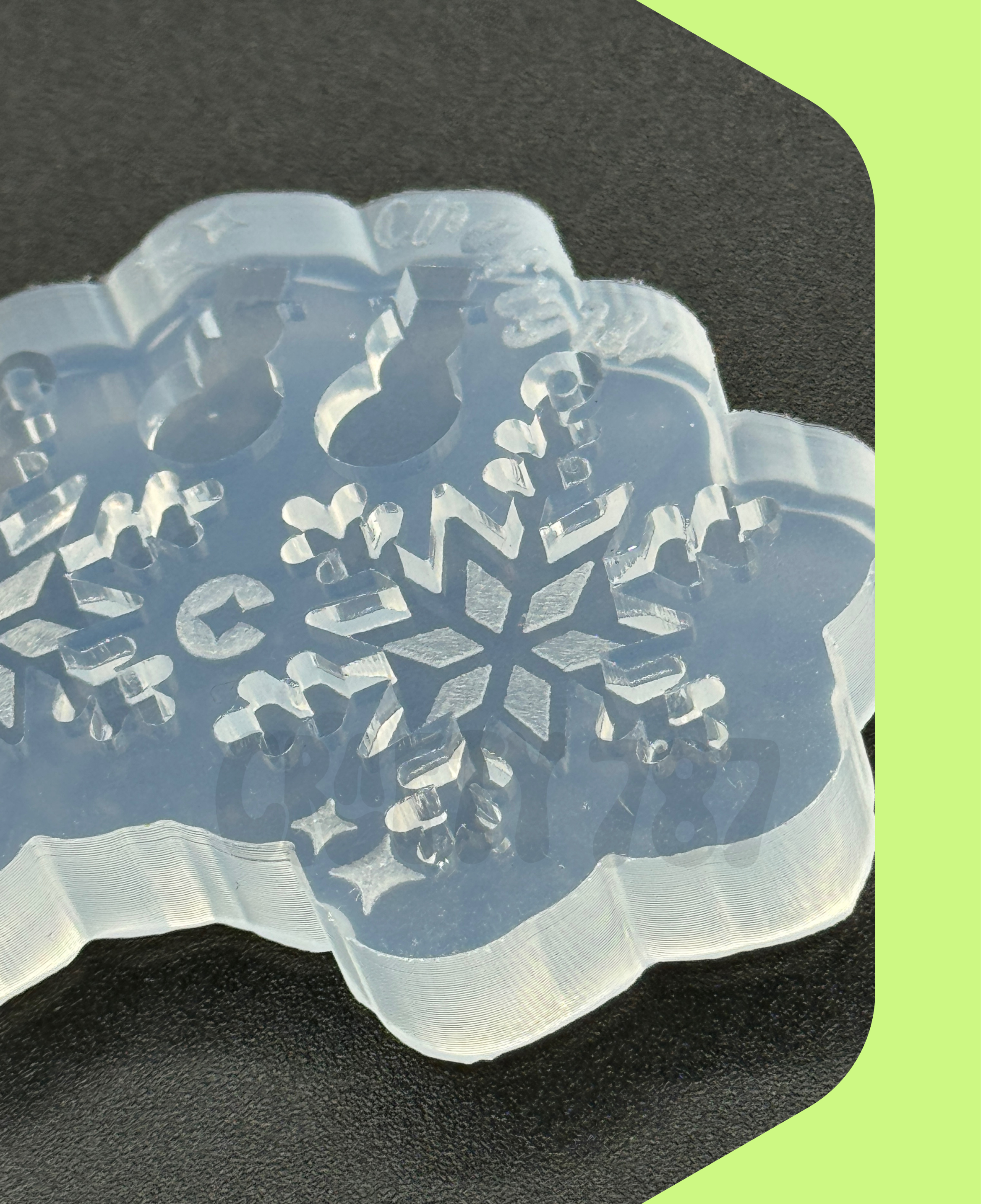 Snow Flake Dangle Earring Silicone Mold (small version) (C15)