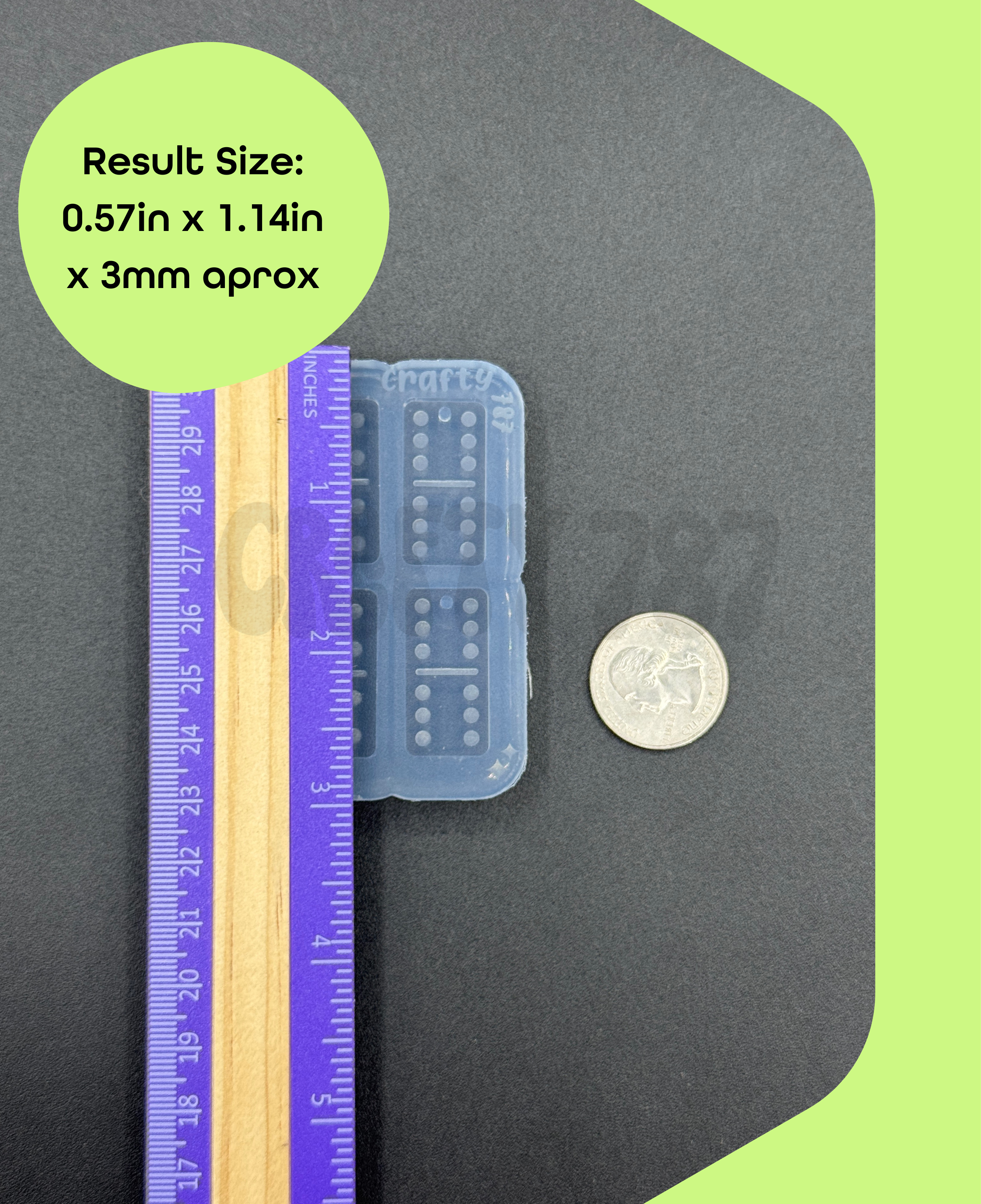 Domino Doble 5-6 Dangle Earring Silicone Mold (D14)