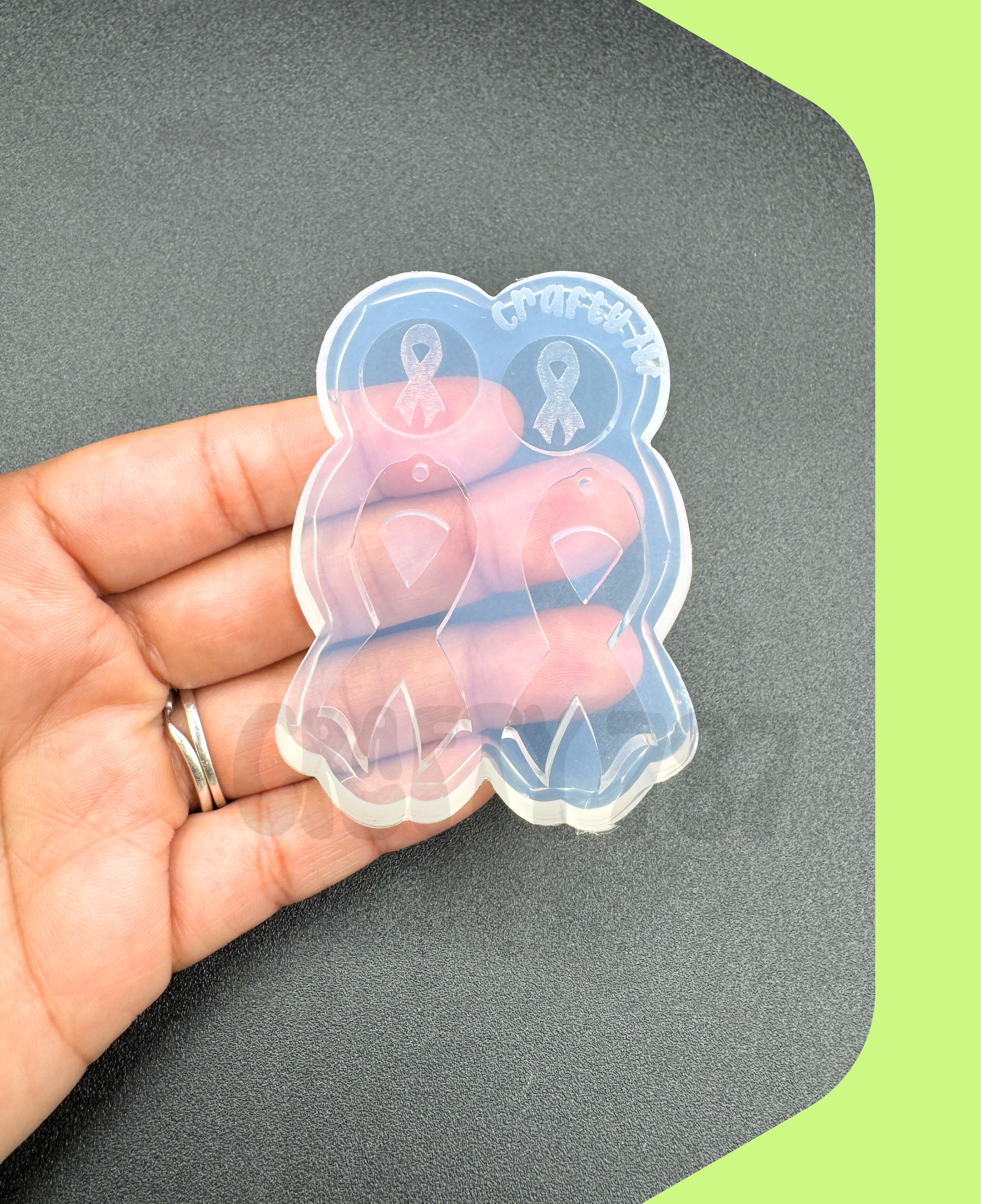 Awareness Ribbon Dangle Earring Silicone Mold (D13)