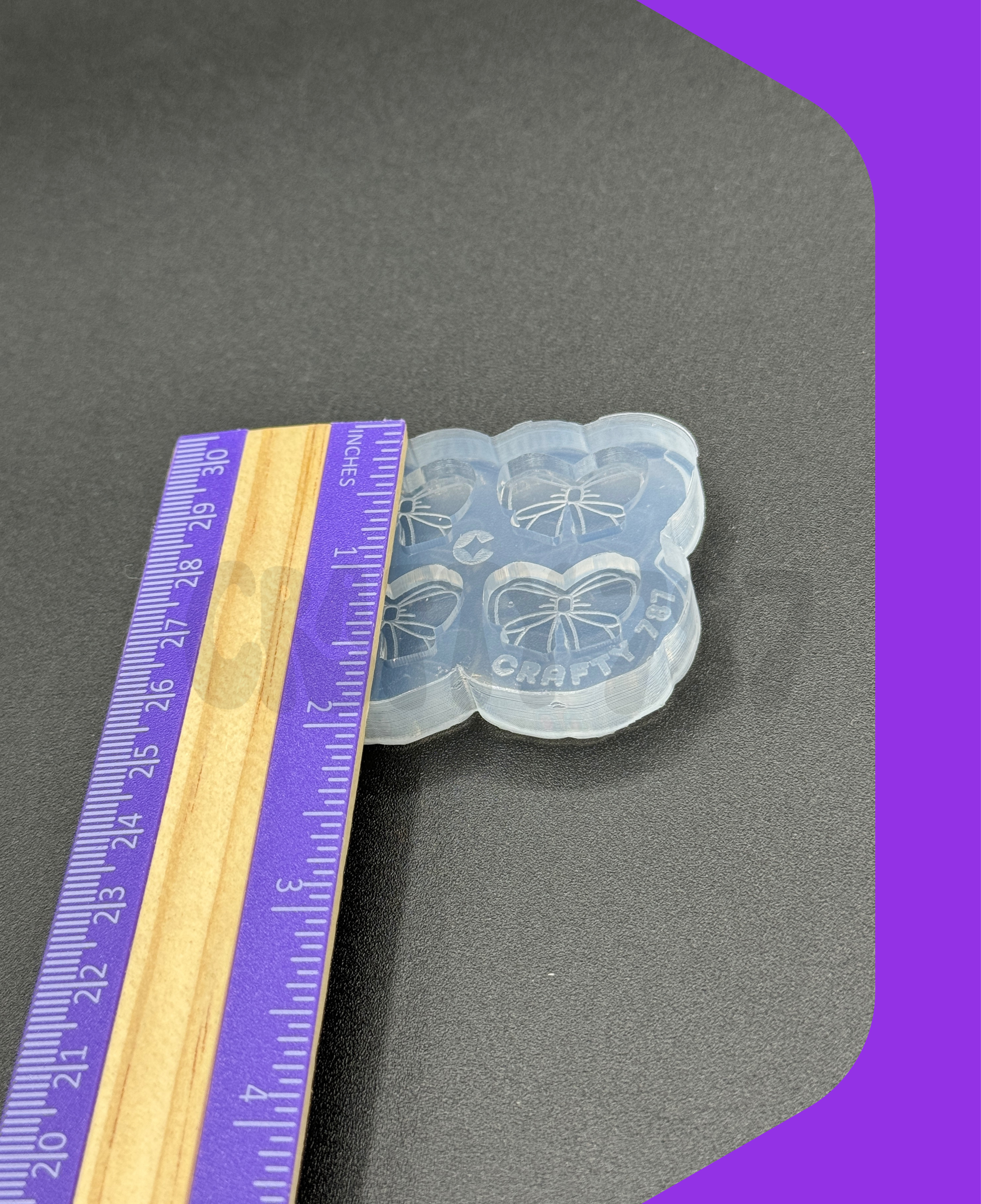 Ribbon Bow Stud Earring Silicone Mold Style 2 (d15)