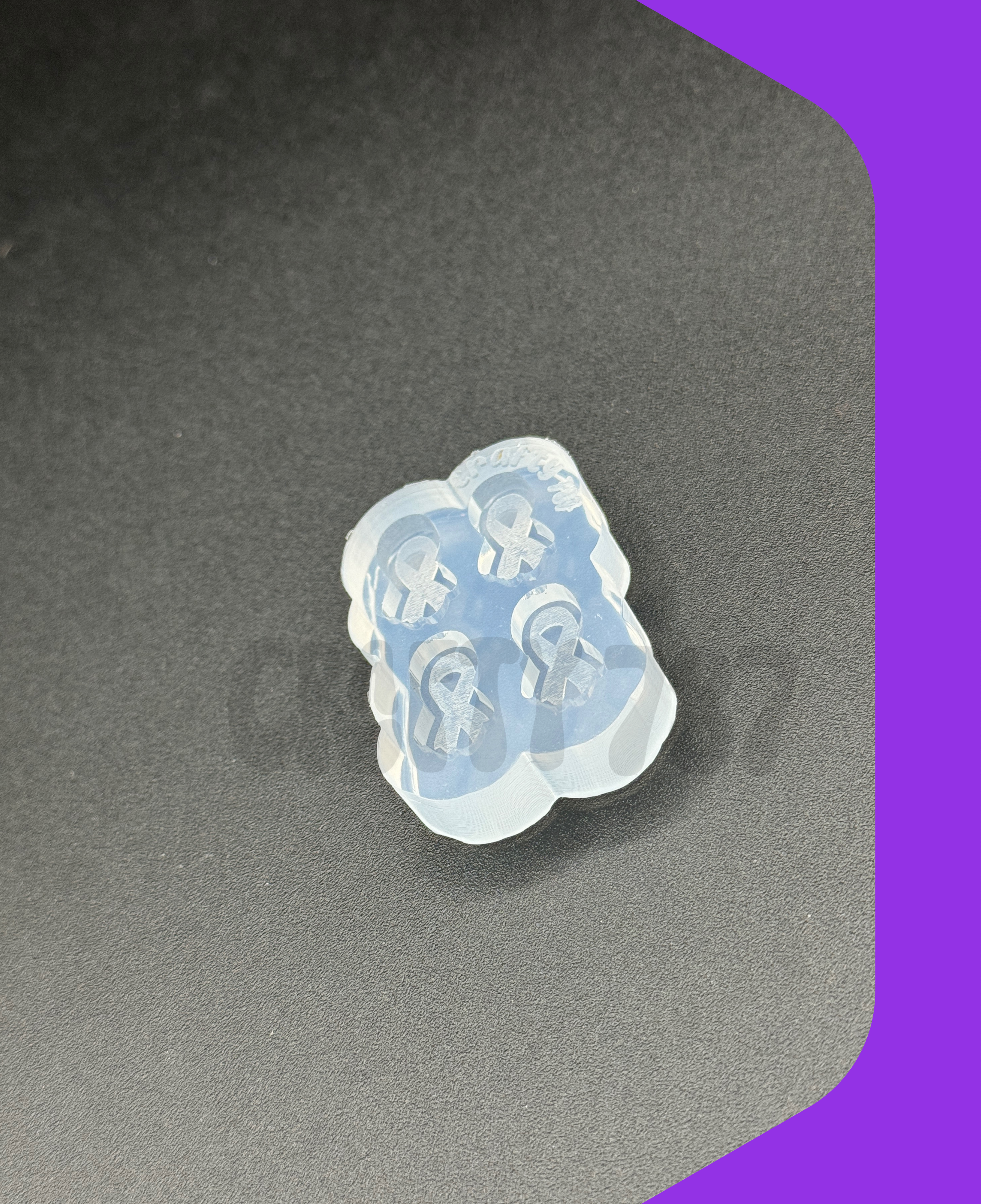 Awareness Ribbon Stud Earring Silicone Mold (d15)