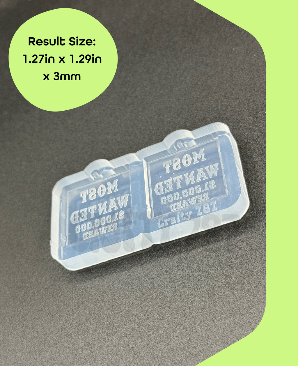 Most Wanted Poster Earring Silicone Mold (d13)