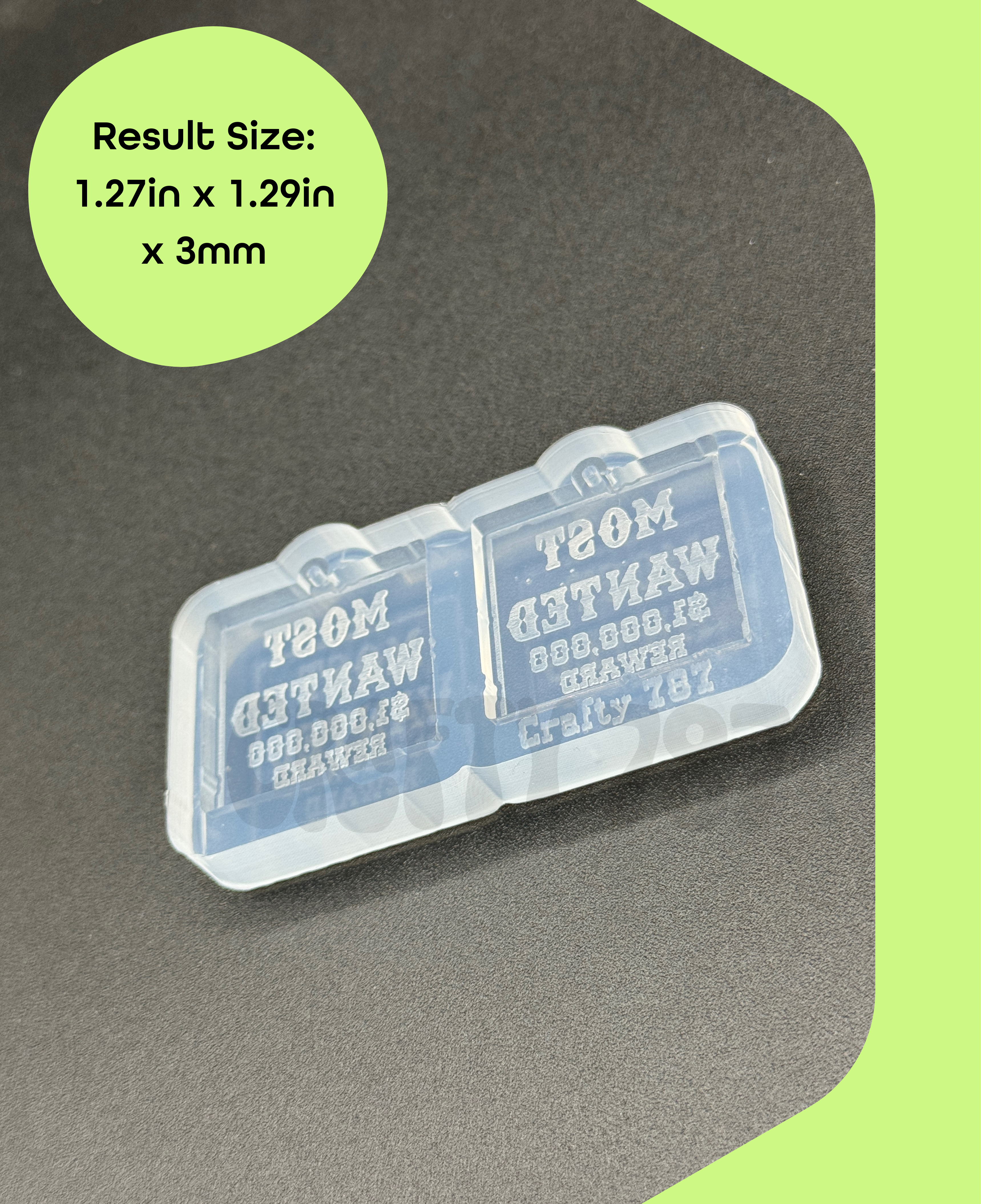 Most Wanted Poster Earring Silicone Mold (d13)