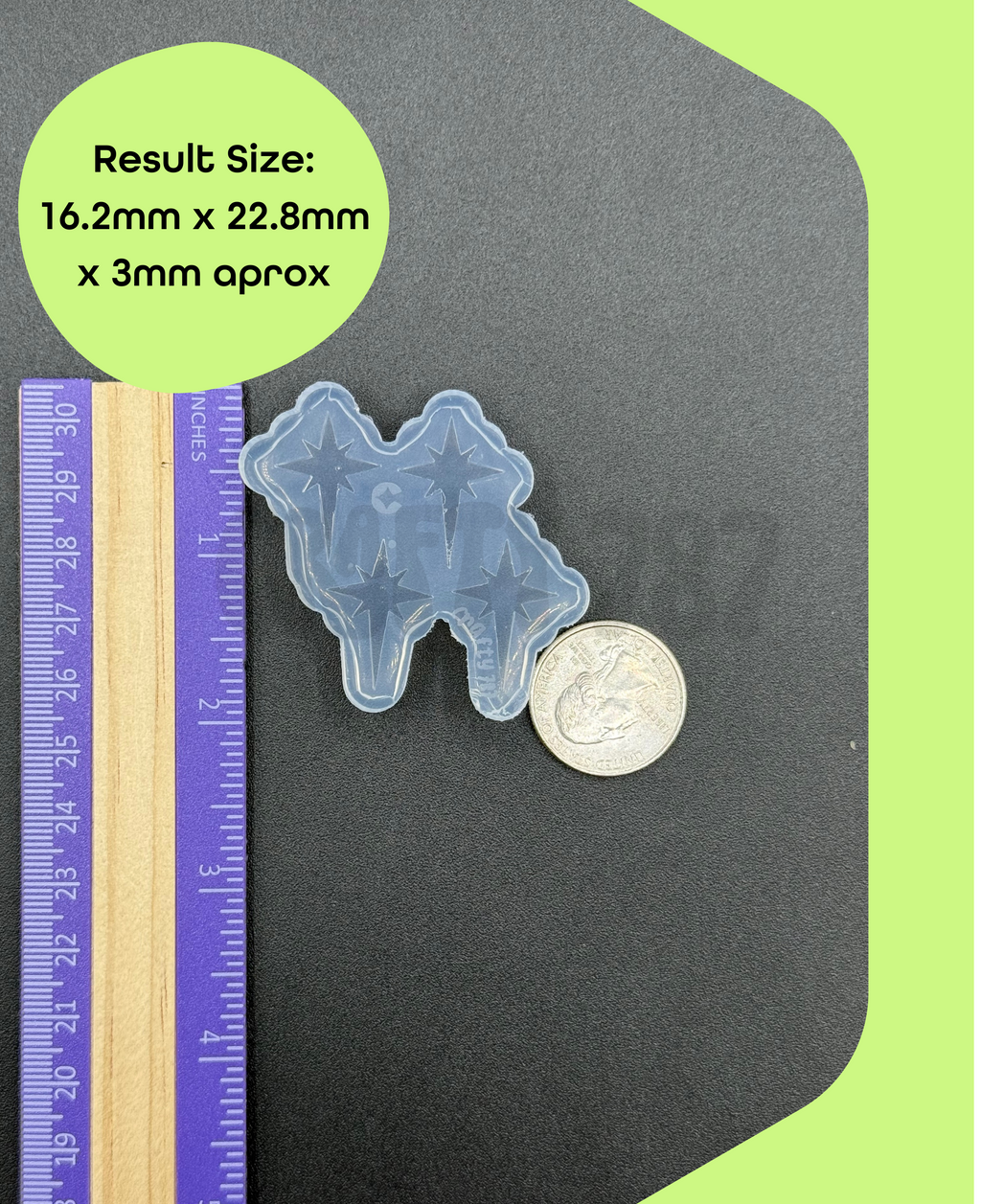 Christmas Star Stud Earring Silicone Mold(A13)