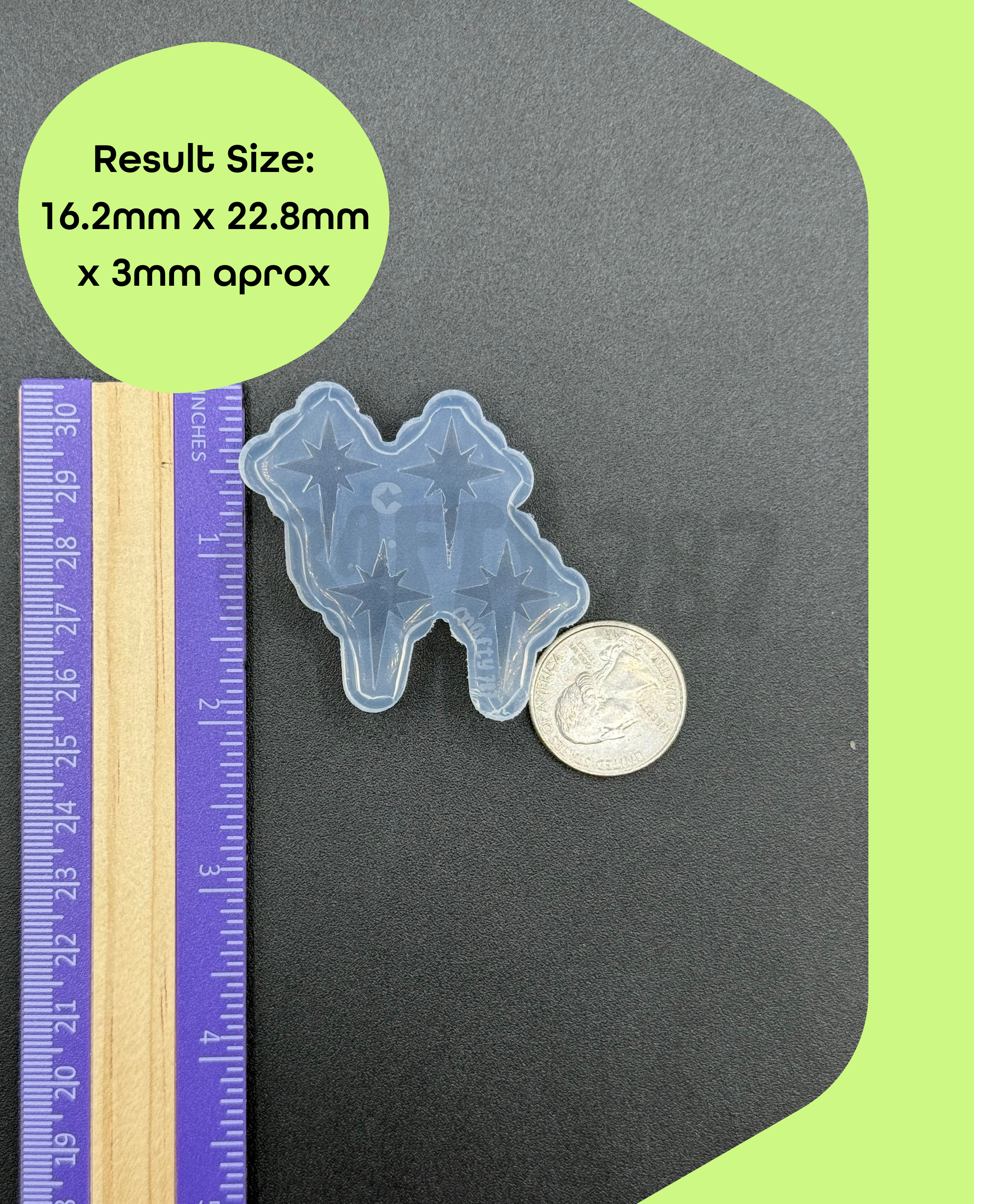 Christmas Star Stud Earring Silicone Mold(A13)
