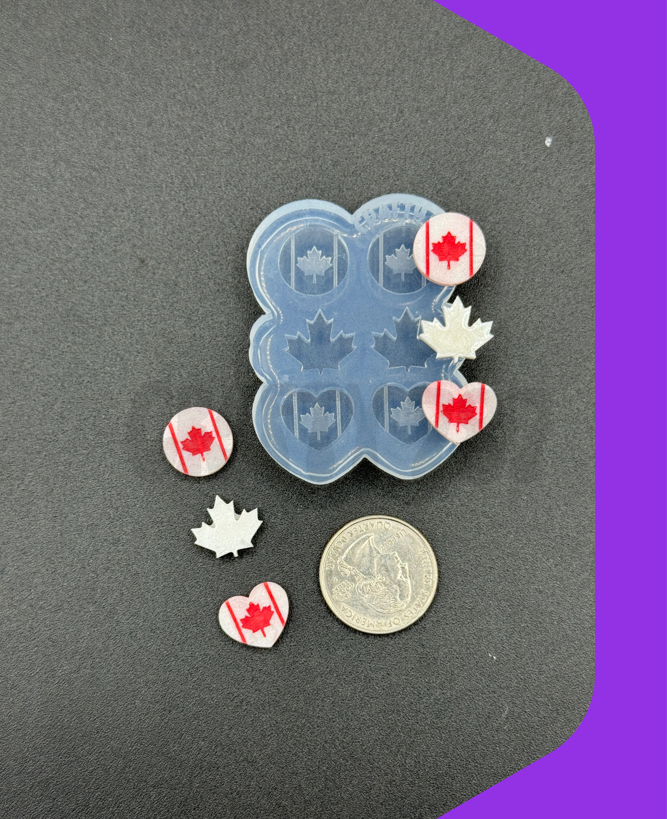 Canada Variety Studs Earring Silicone Mold (A15)