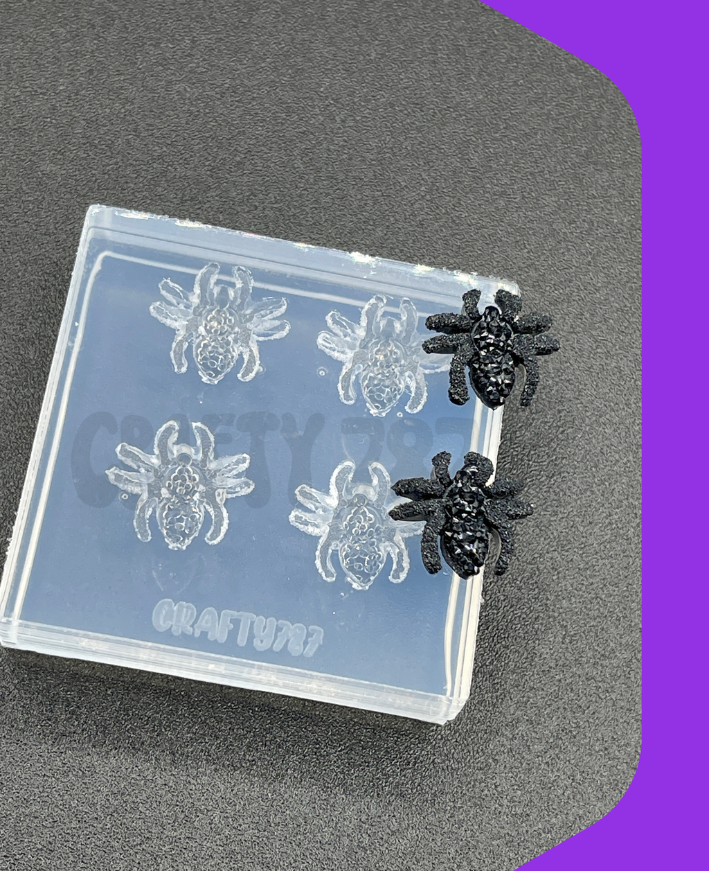Druzy Spider Studs Earring Mini Silicone Mold