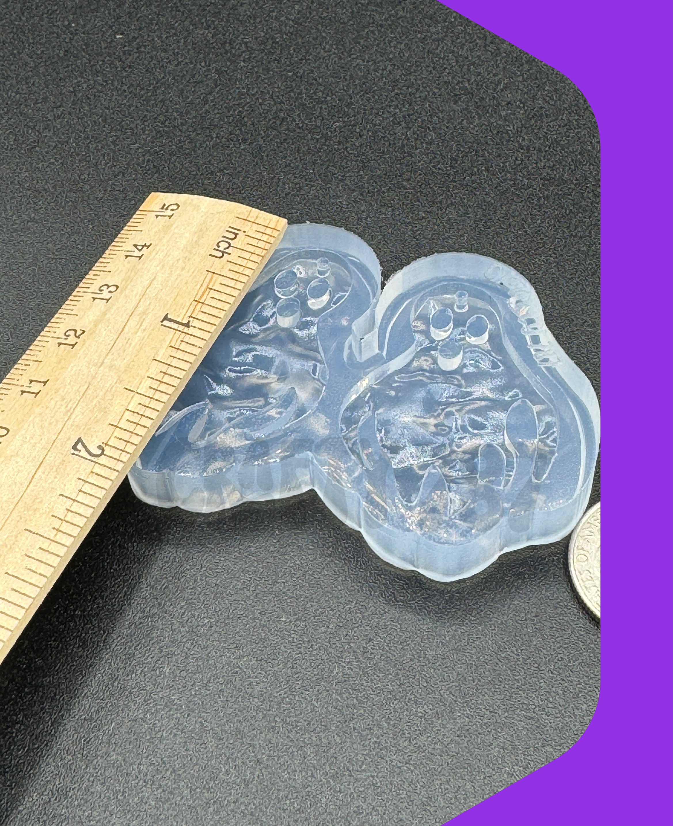 Ghost Dangle Textured Earring Silicone Mold (d14)