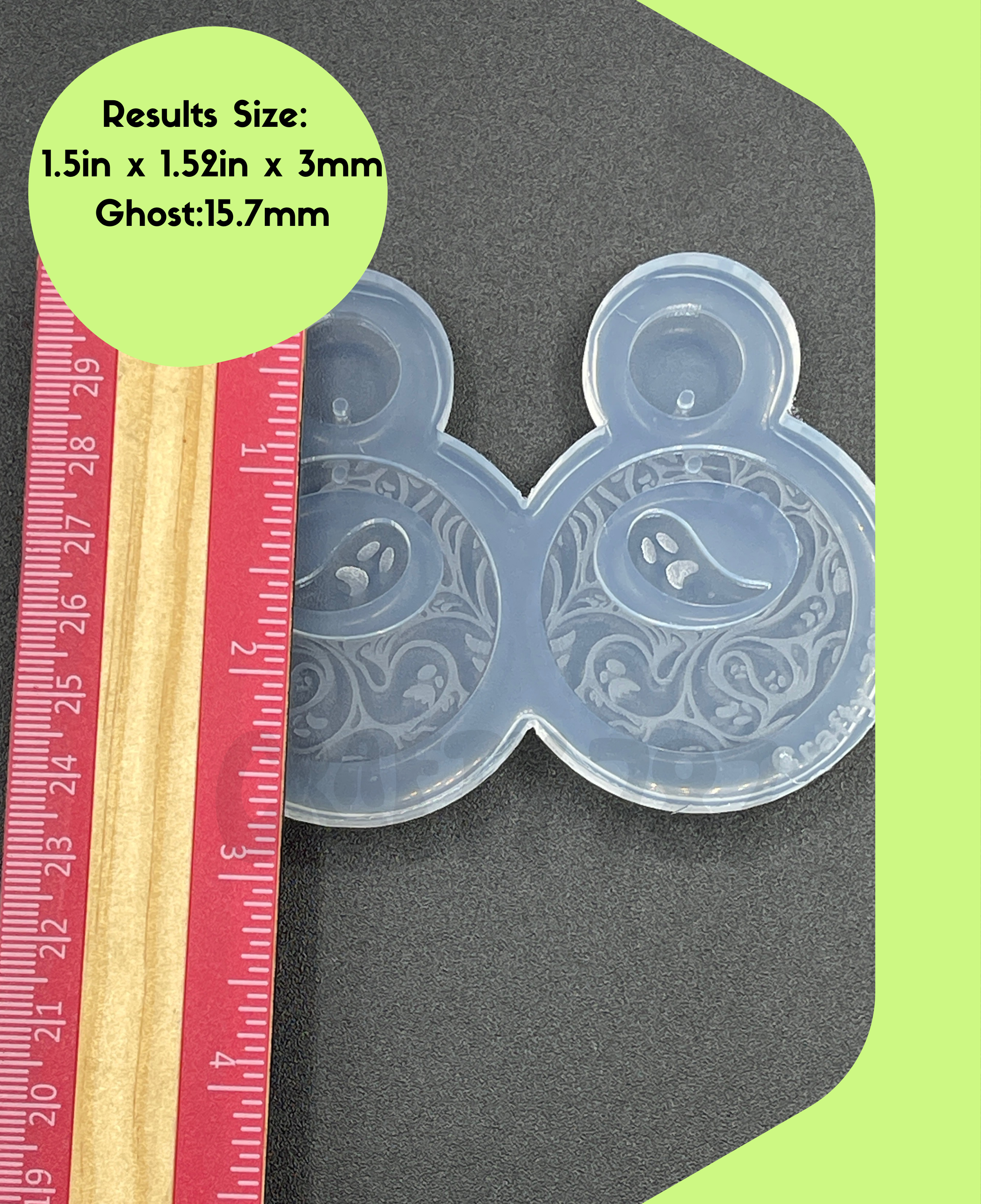 Ghost Dangle Earring Silicone Mold, Resin Mold (d5)