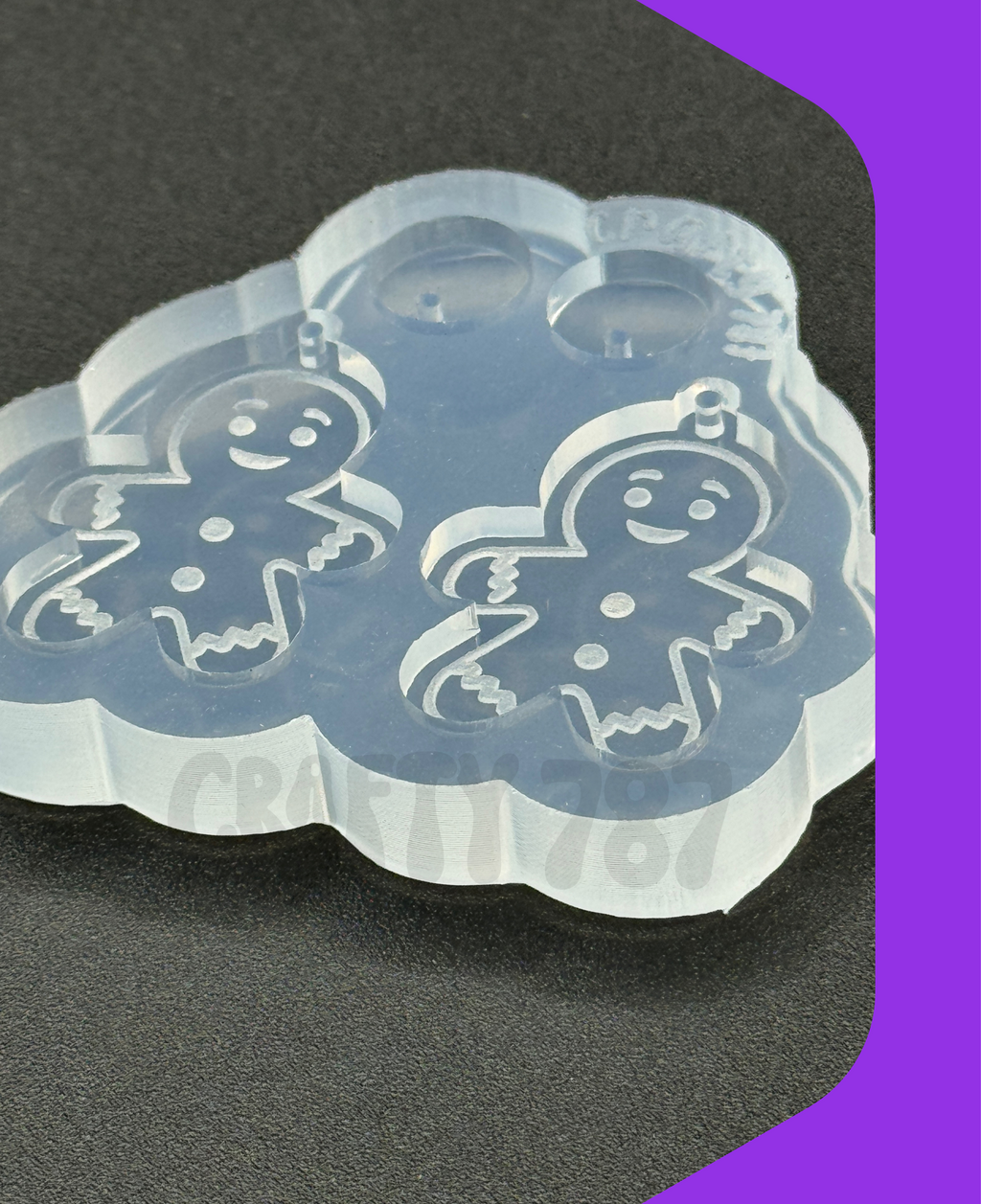 Gingerbread Cookie Small Earring Silicone Mold (C15)