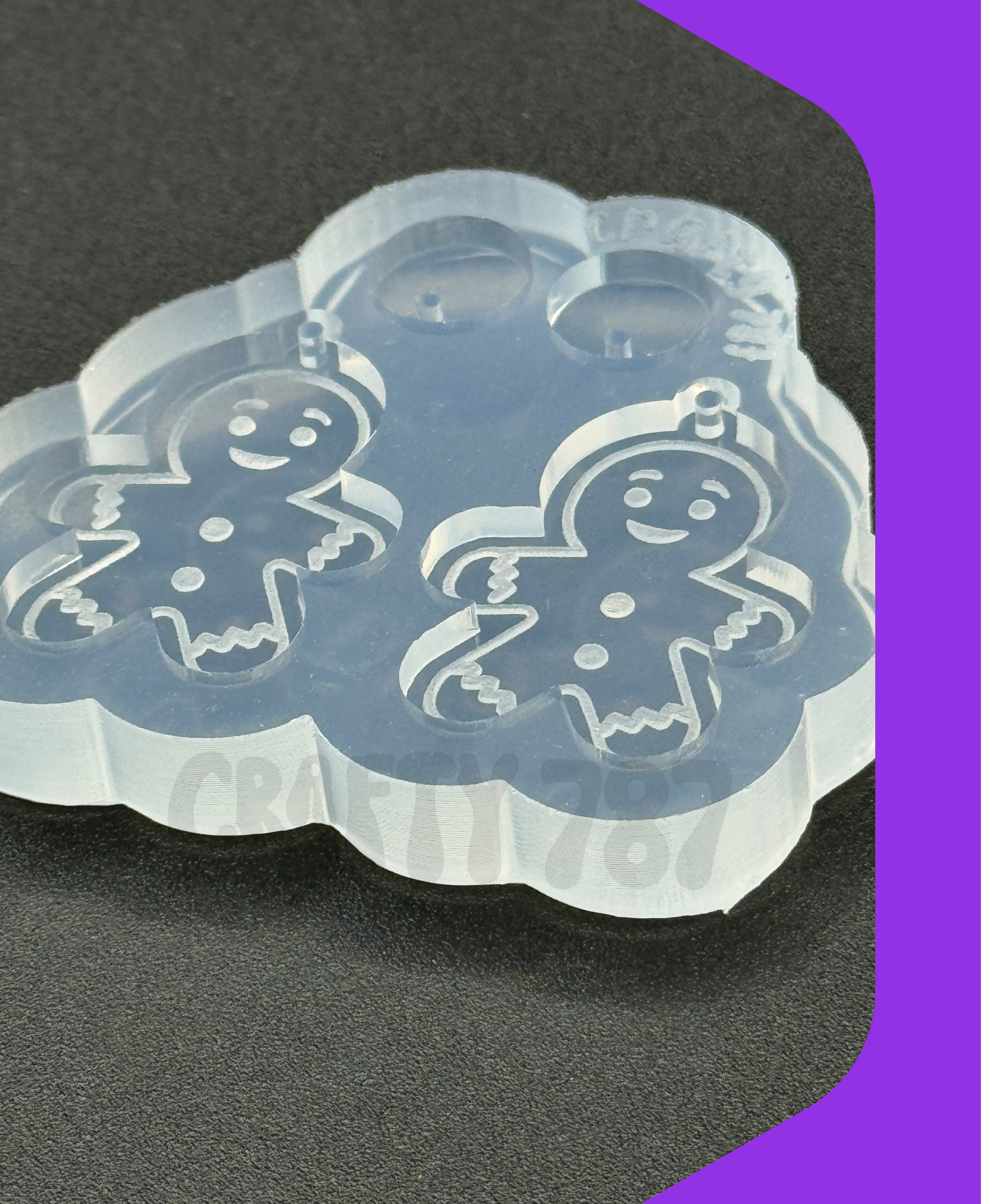Gingerbread Cookie Small Earring Silicone Mold (C15)