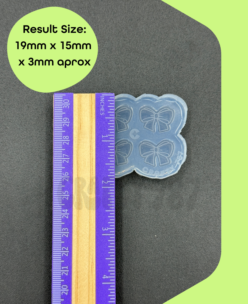 Ribbon Bow Stud Earring Silicone Mold Style 2 (d15)