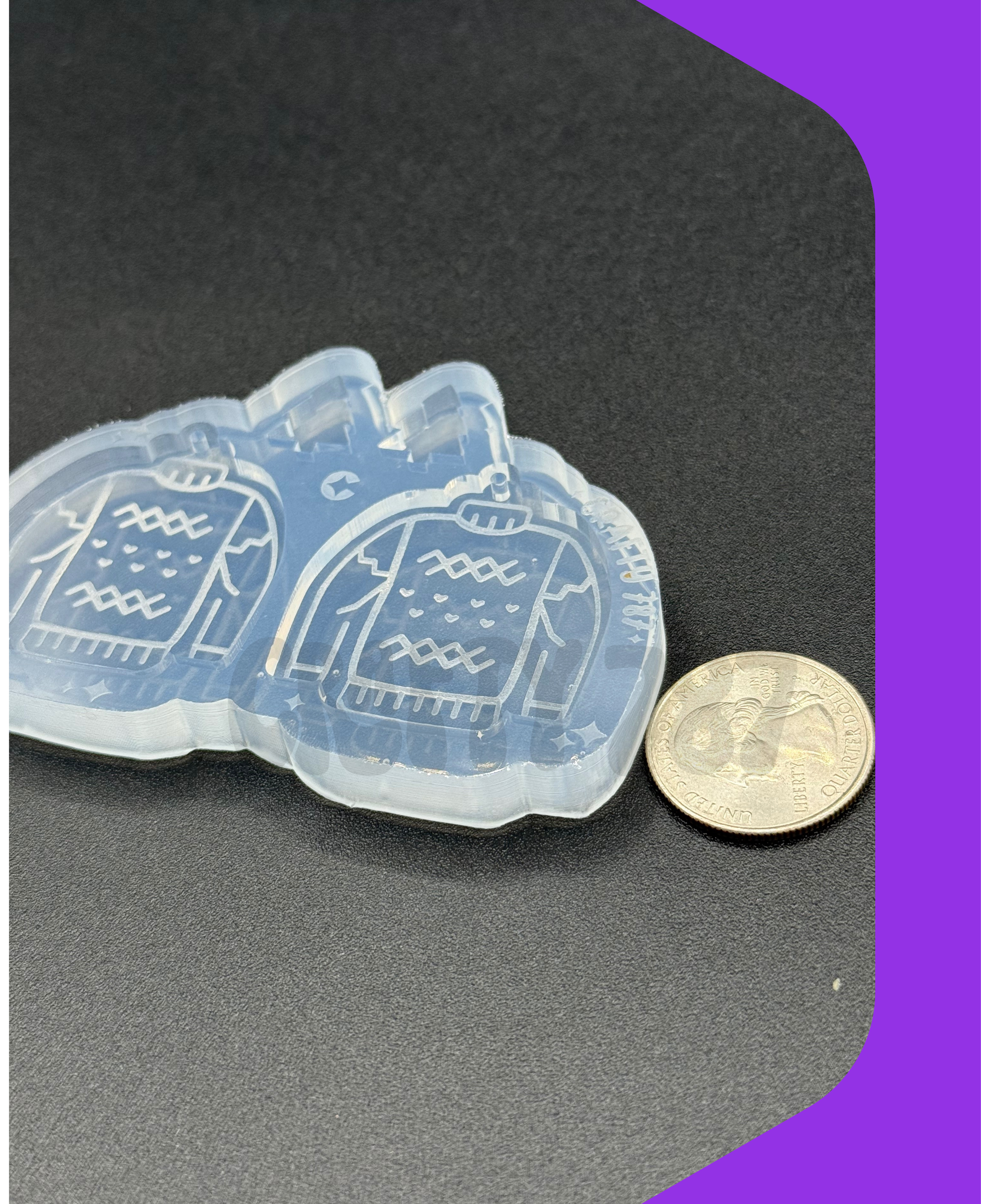 Christmas Sweater Dangle Earring Silicone Mold(c15)