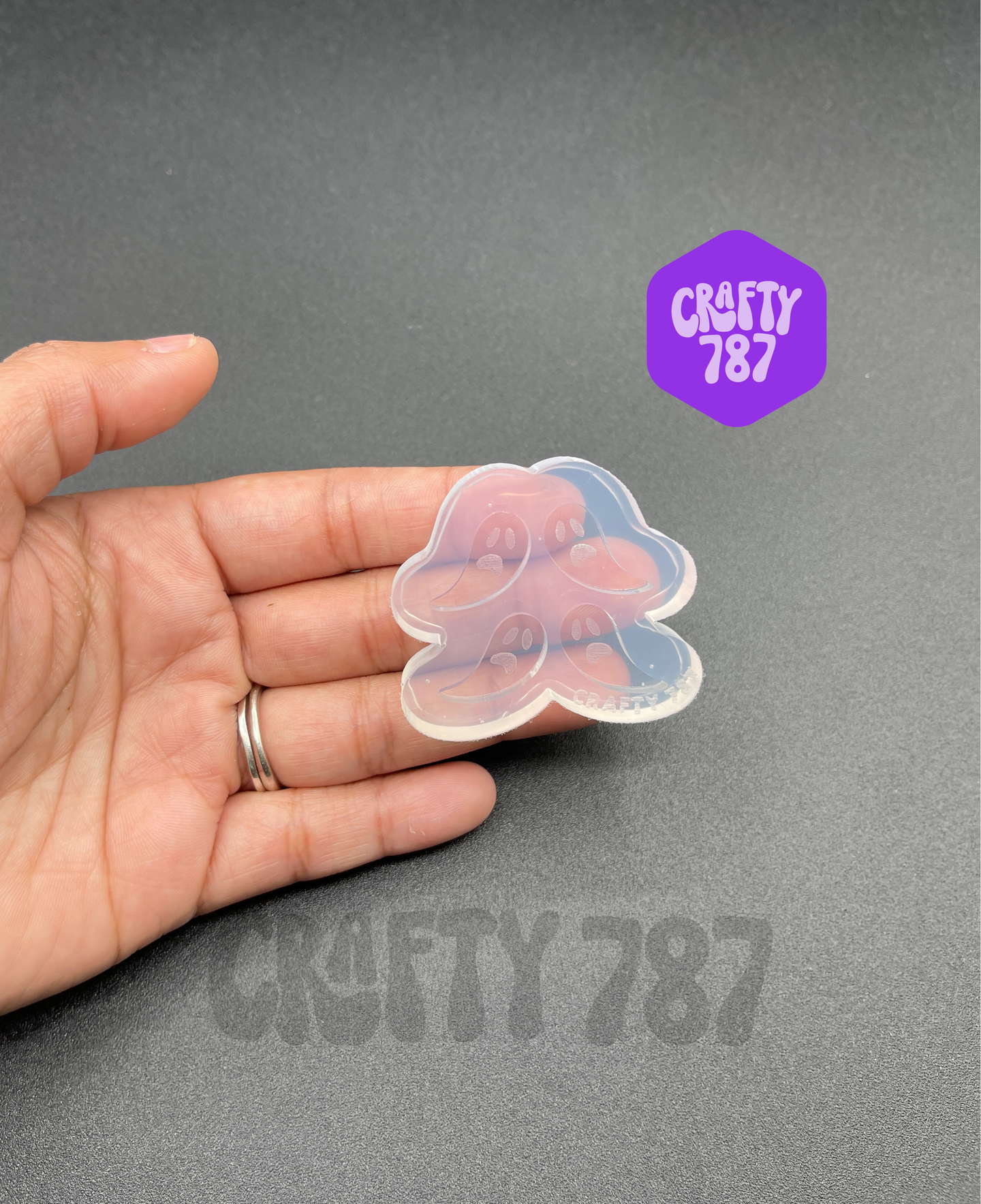 Ghost Studs Earring Silicone Mold, Resin Mold (d14)