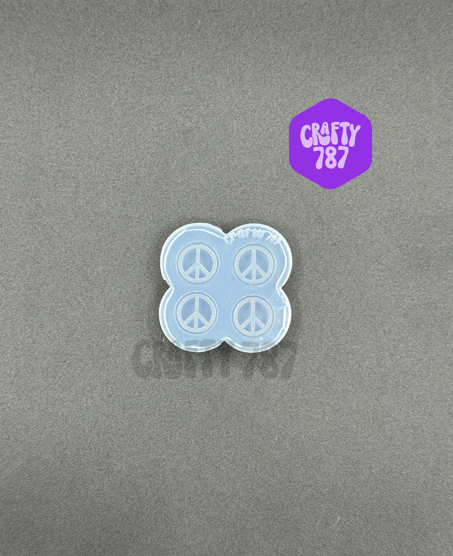 Peace Symbol Stud Earring Silicone Mold (d15)