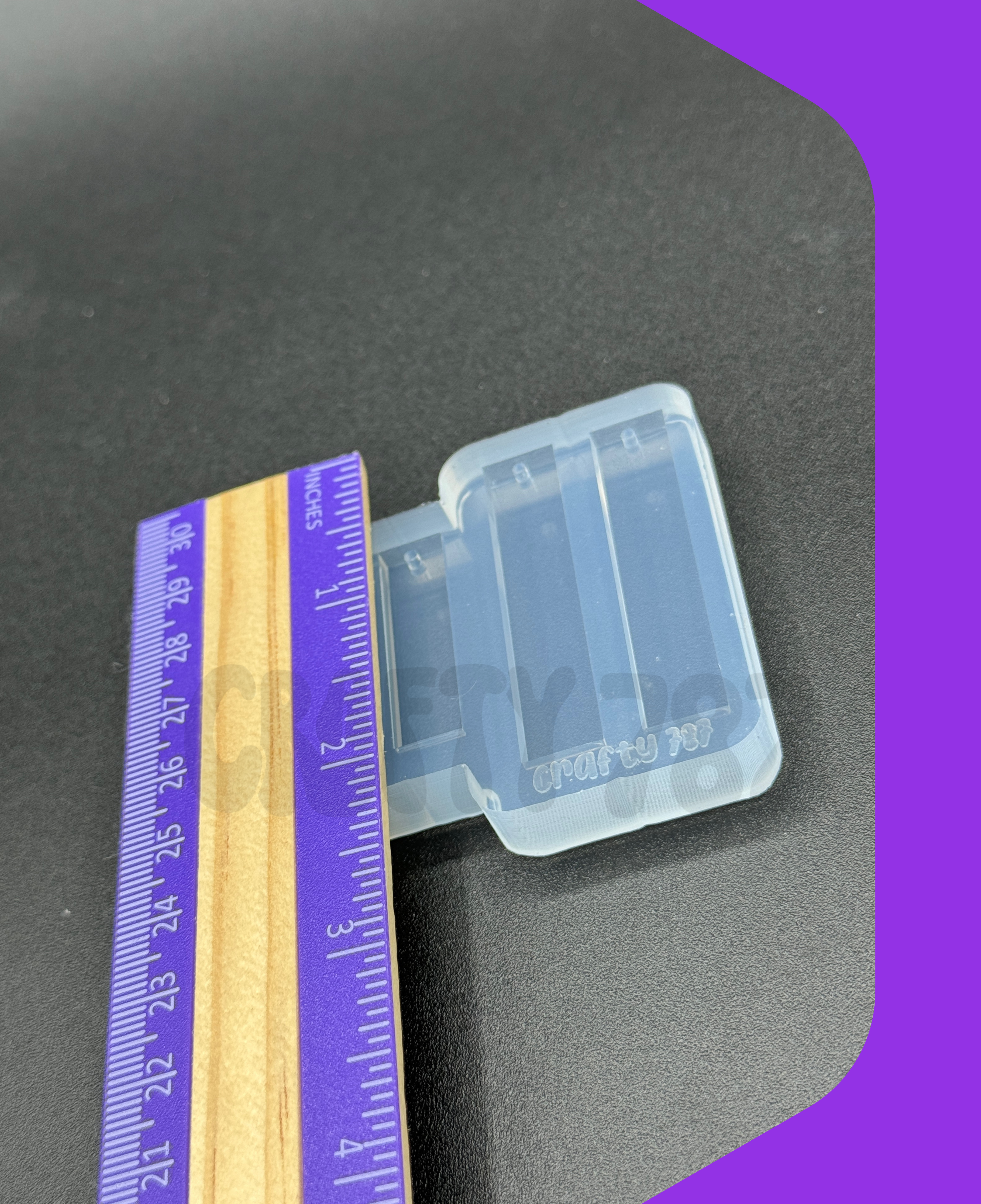 Slim Rectangular Dangle Earring Silicone Mold (d14)