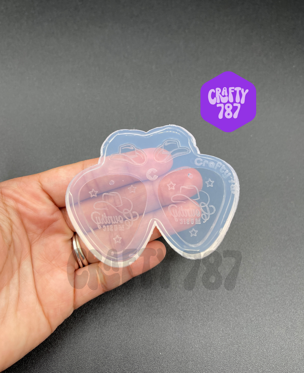 Guitar Pick Dangle Earring Resin Silicone Mold (d13)