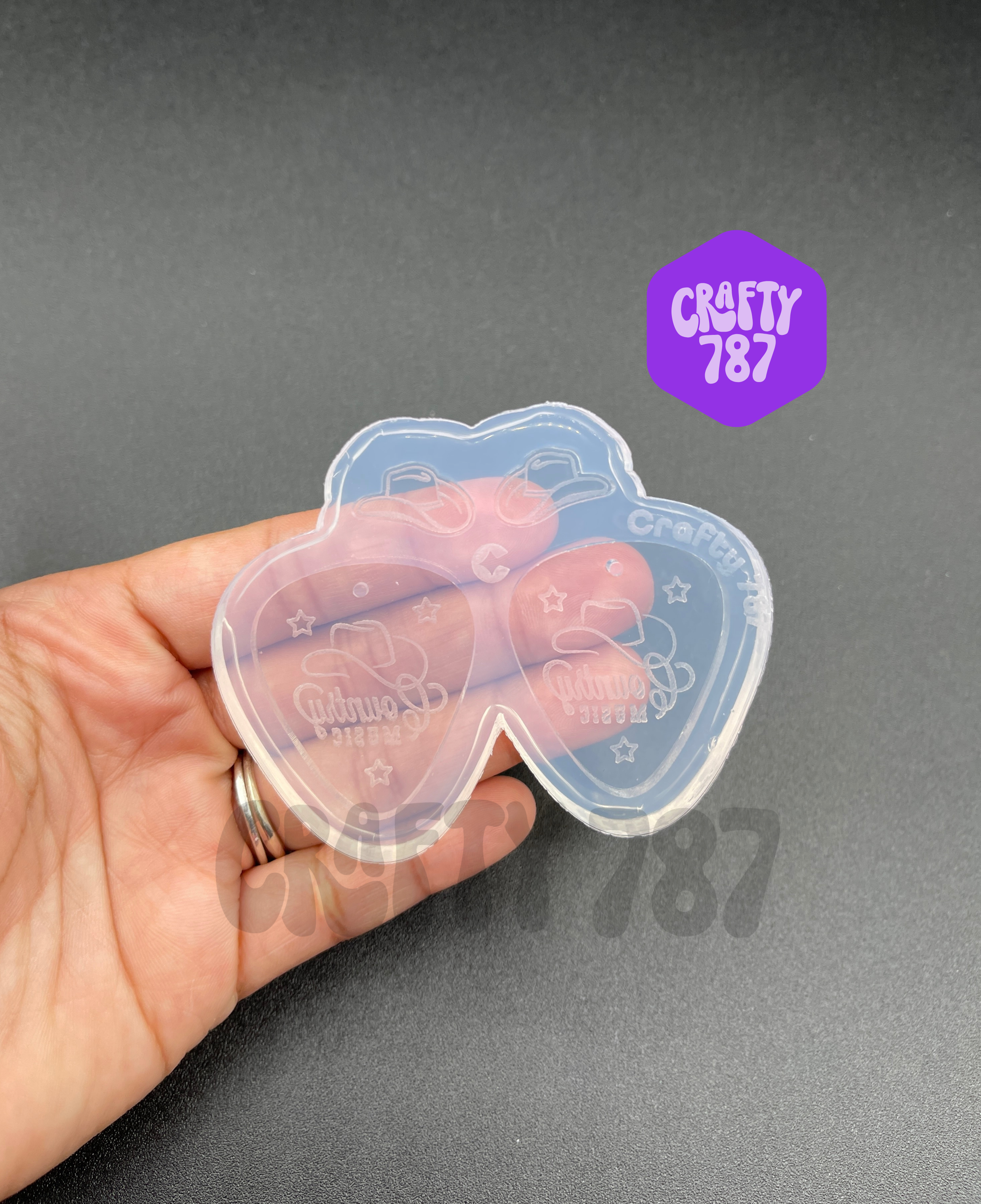 Guitar Pick Dangle Earring Resin Silicone Mold (d13)