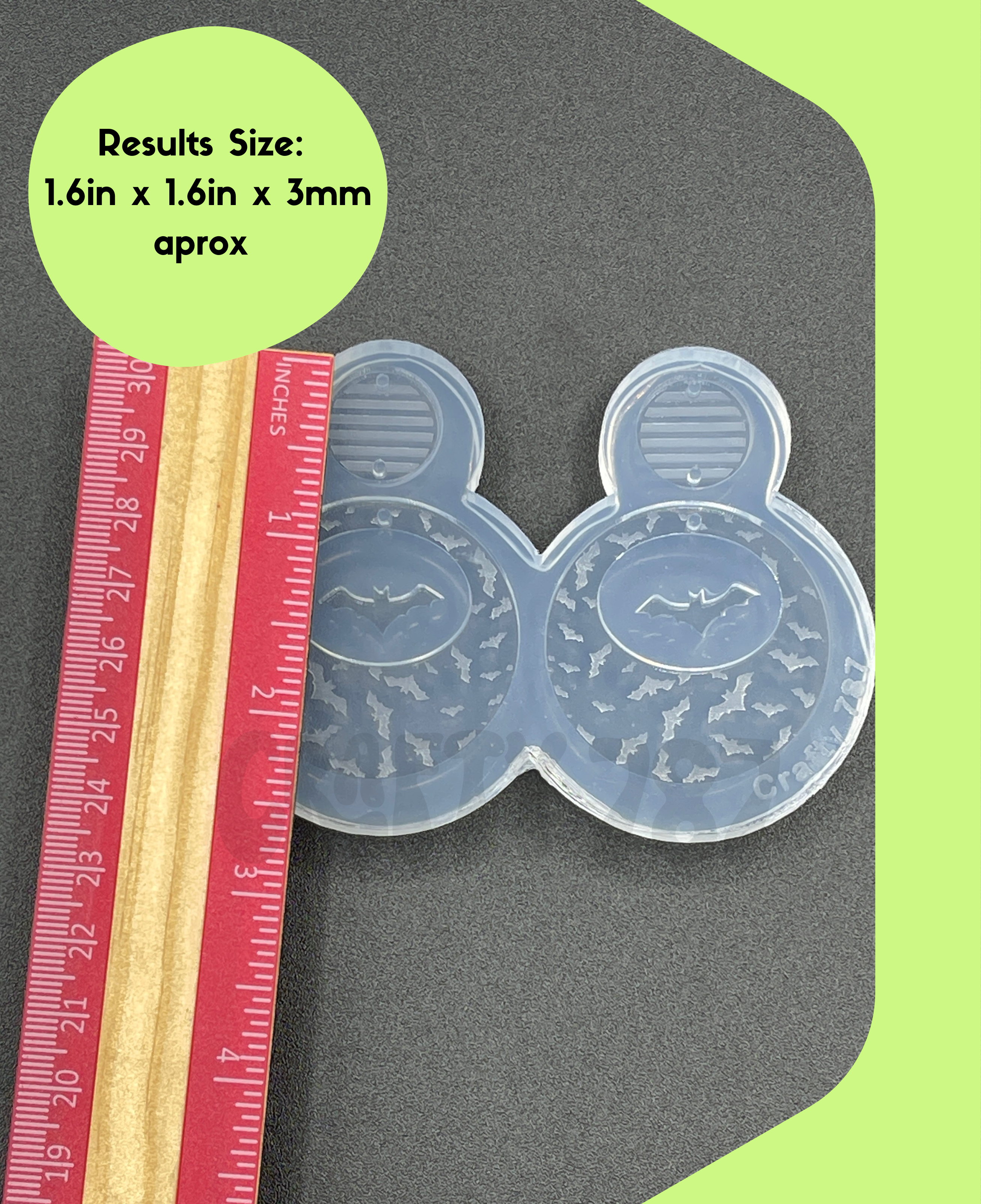 Bats Dangle Earring Silicone Mold, Resin Mold (B15)