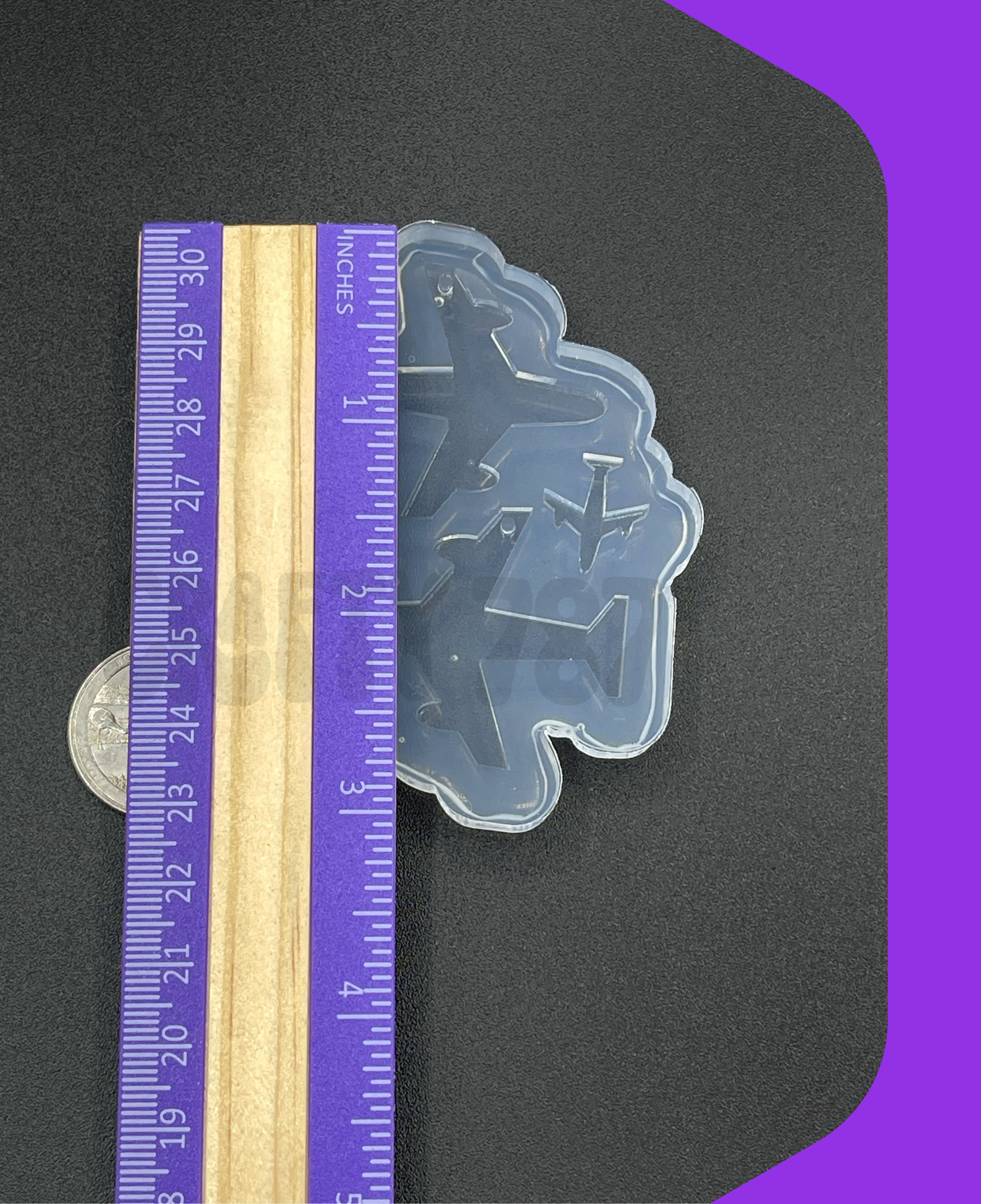 Airplane Dangle Earring Silicone Mold (C14)