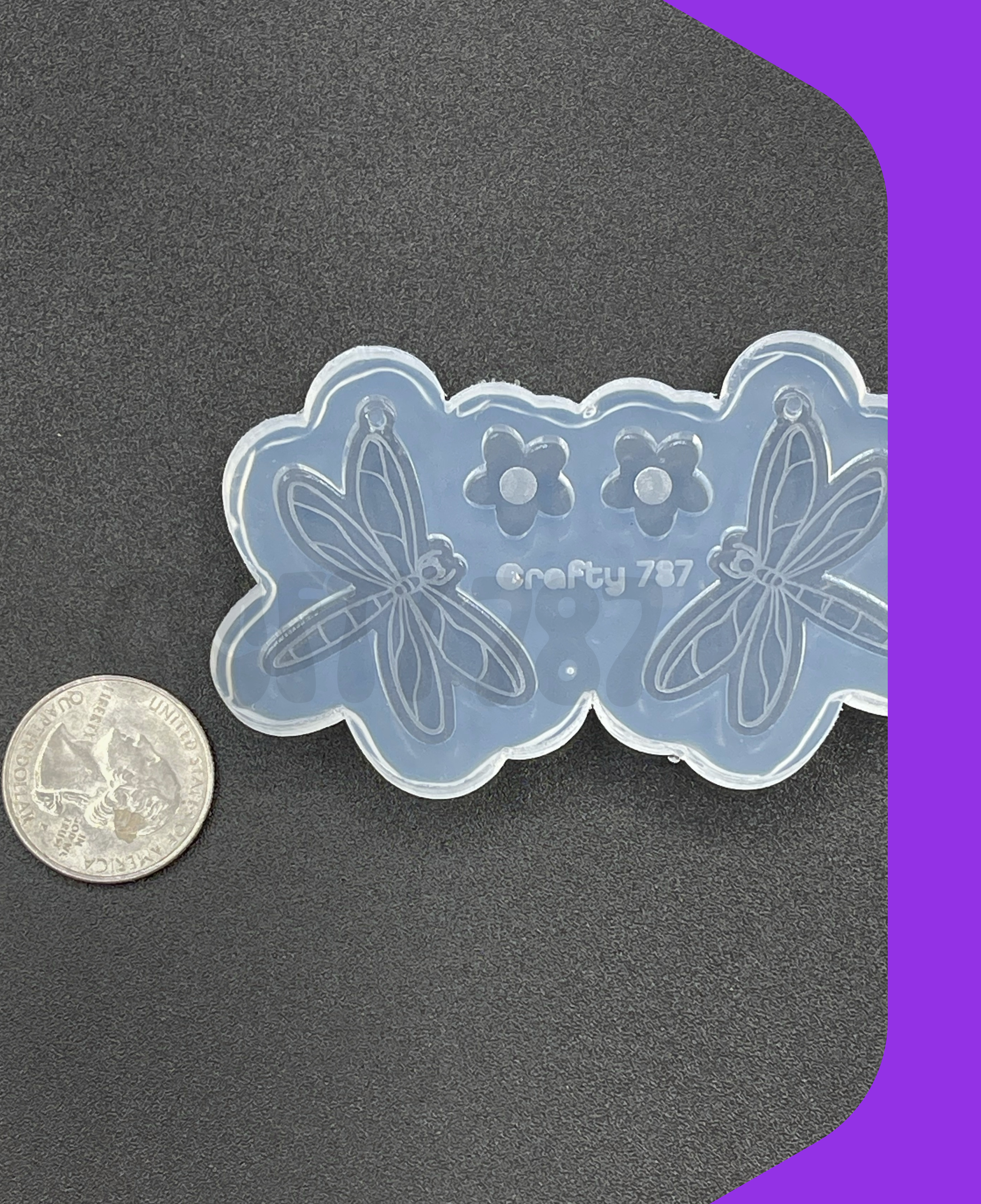 Dragonfly Libélula Dangle Earring Silicone Mol(C14)