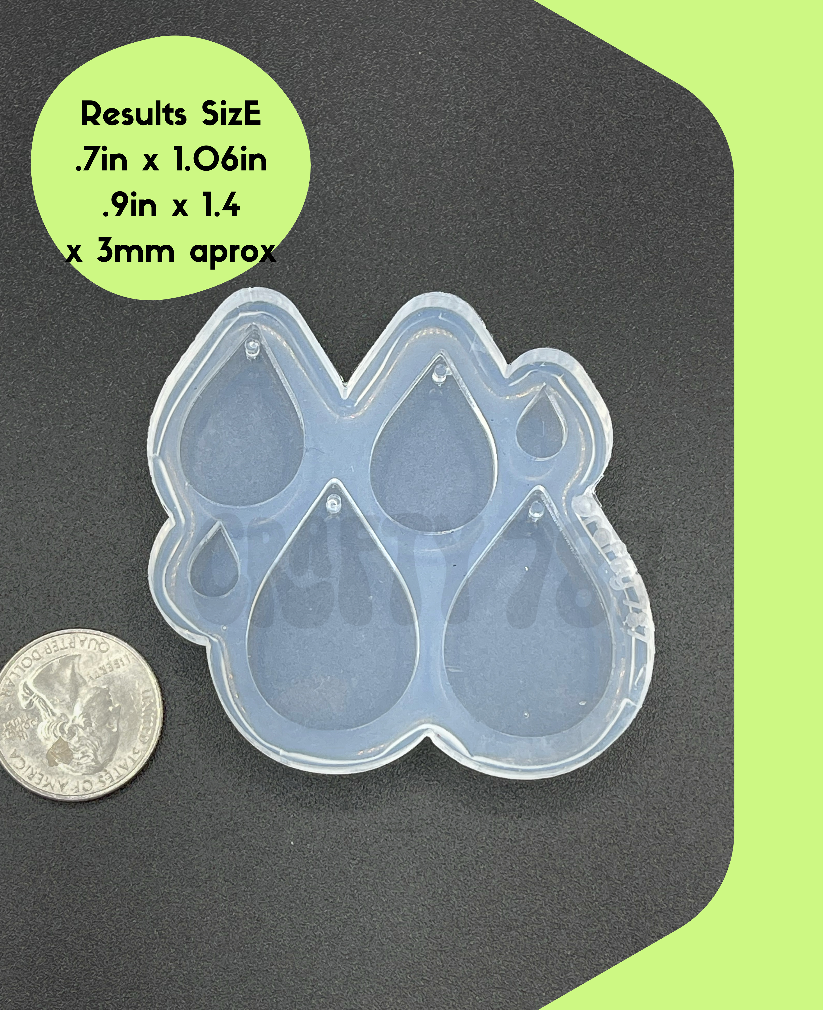 Teardrop small Dangle Silicone Mold (C15)